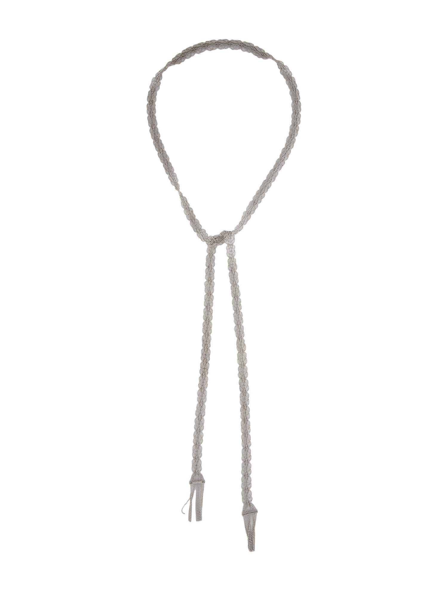 Necklace 18K Woven Ball Chain Lariat Necklace