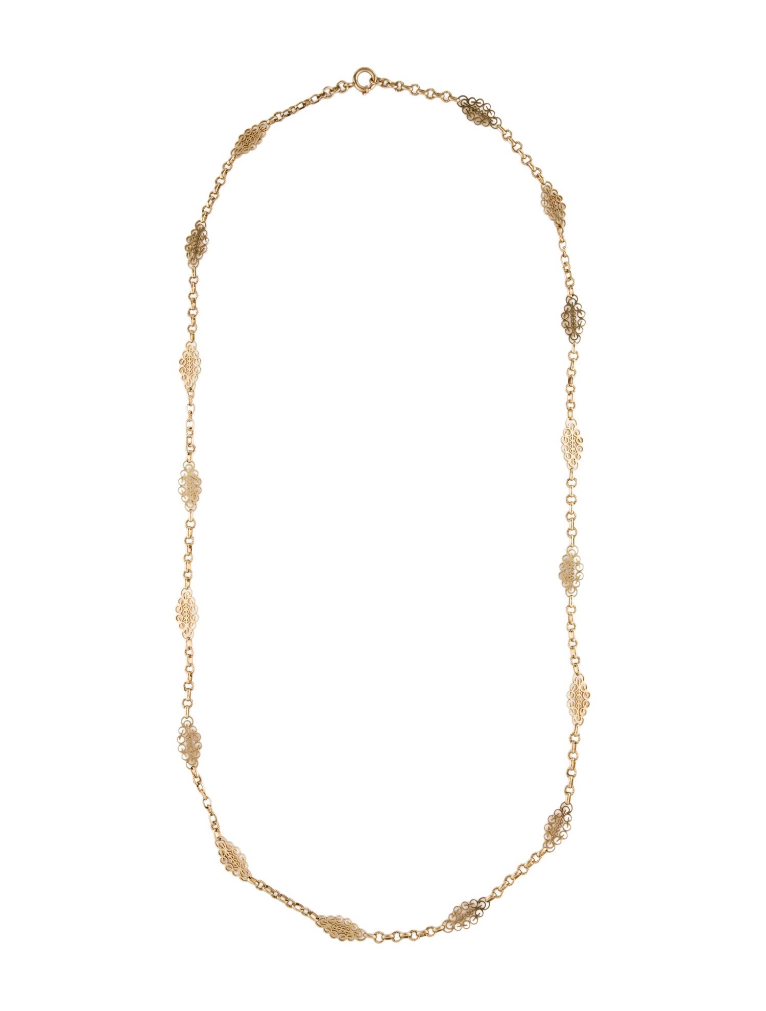 Necklace 14K Filigree Station