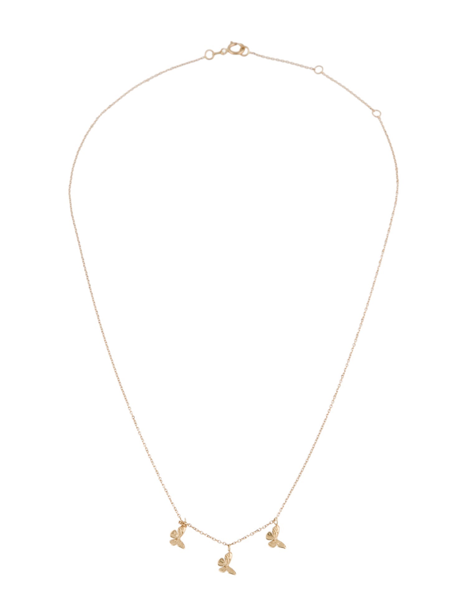 Necklace 14K Butterfly Station