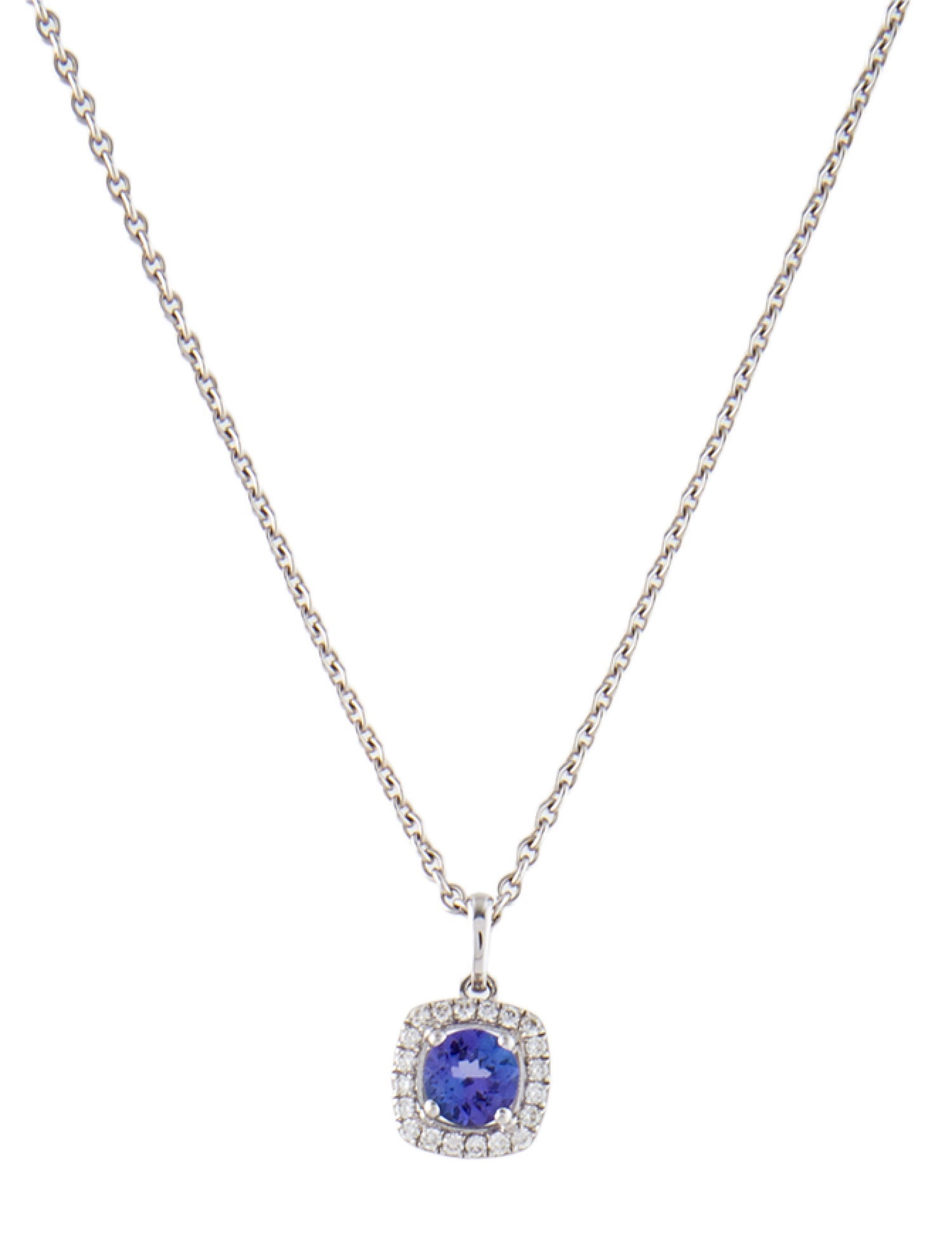 Necklace 18K Diamond & Tanzanite Pendant
