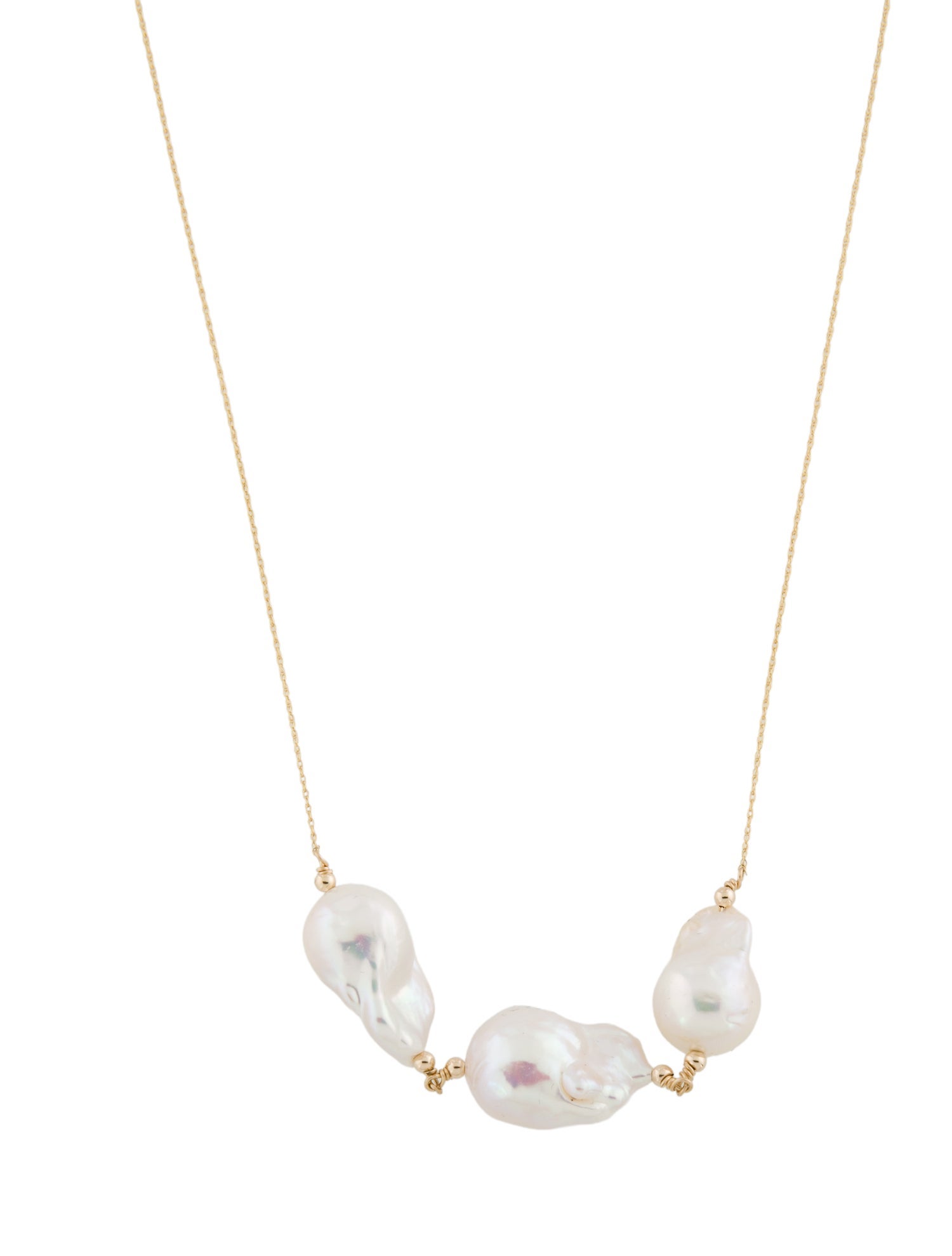 Necklace 14K Pearl Station