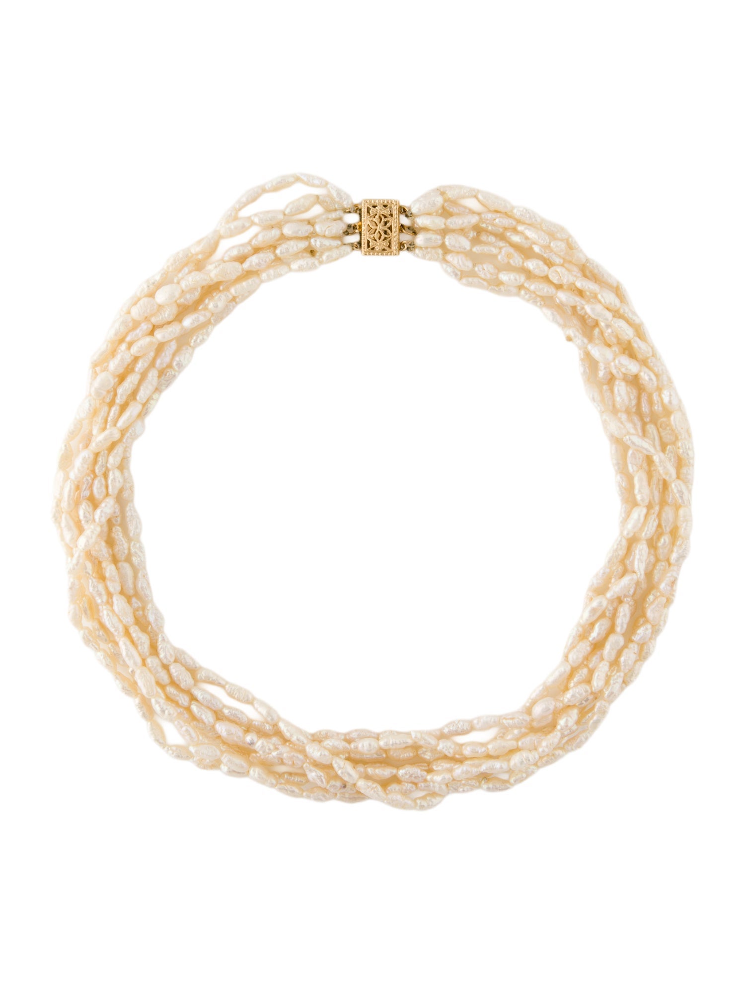 Necklace 14K Pearl Multistrand