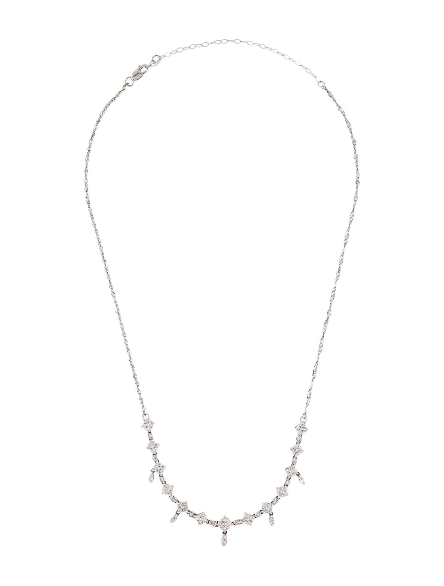Necklace 14K 1.04ctw Diamond Station