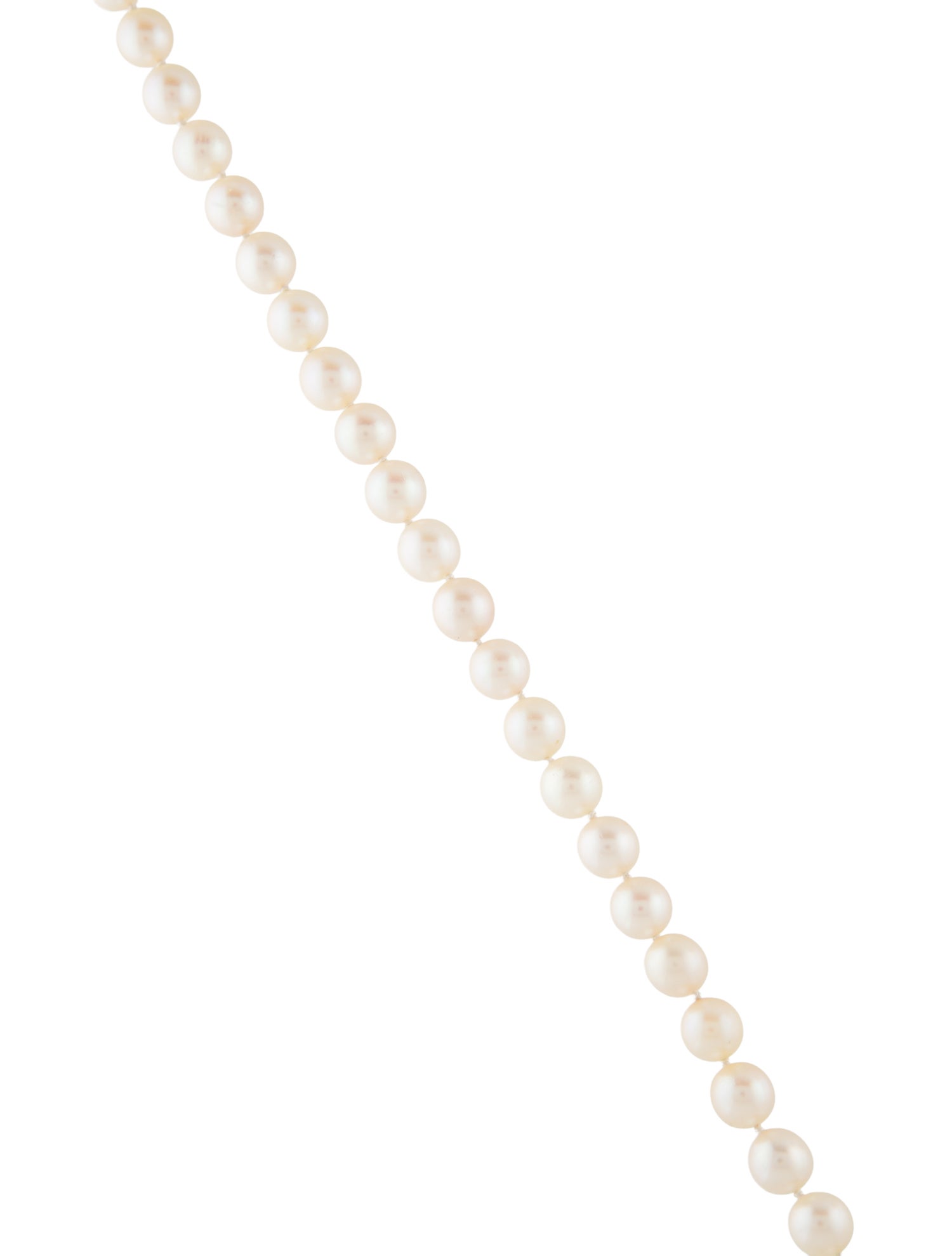 Necklace 18K Pearl & Diamond Bead Strand