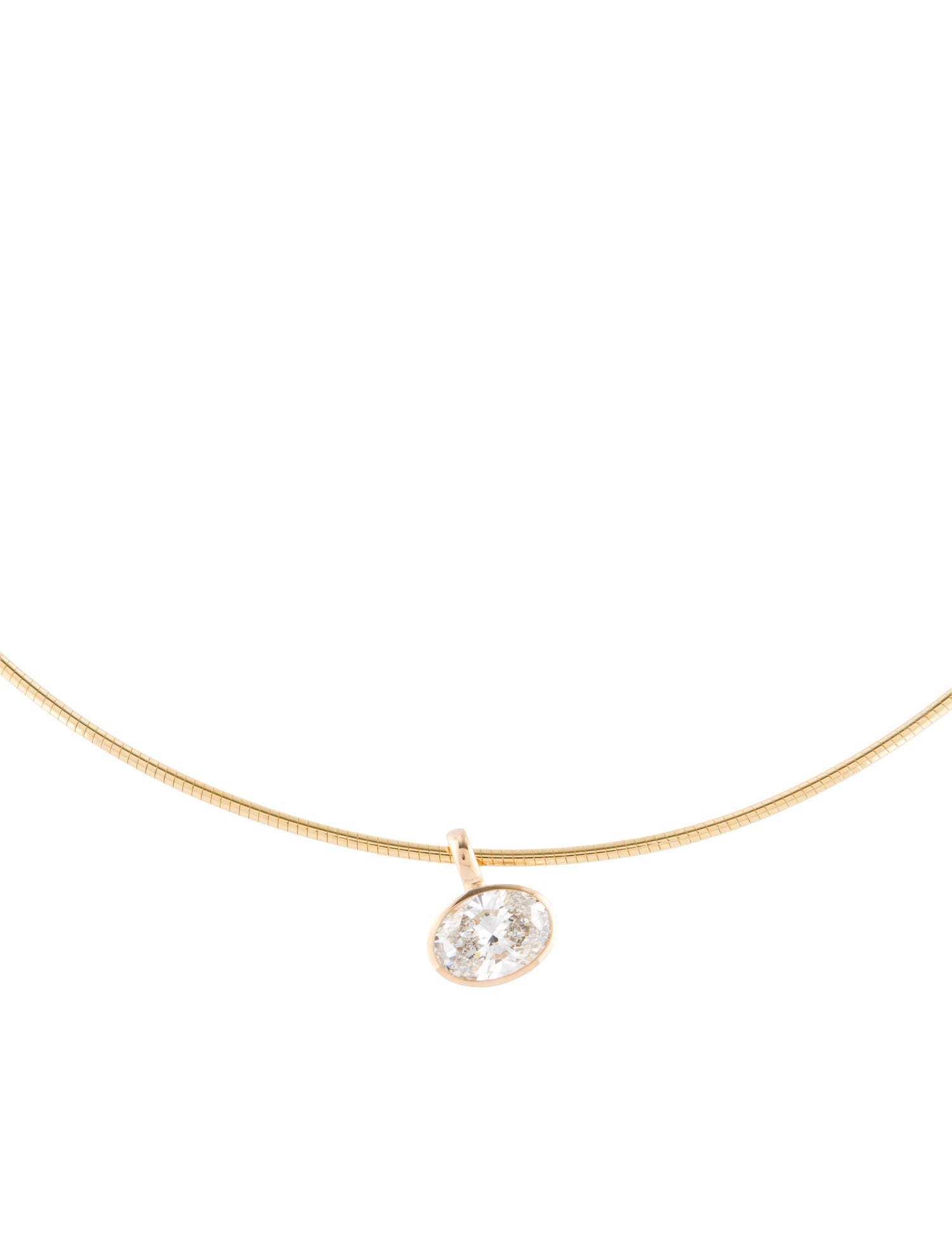 Necklace 14K 2.00ctw Lab-Grown Diamond Solitaire Pendant Wire