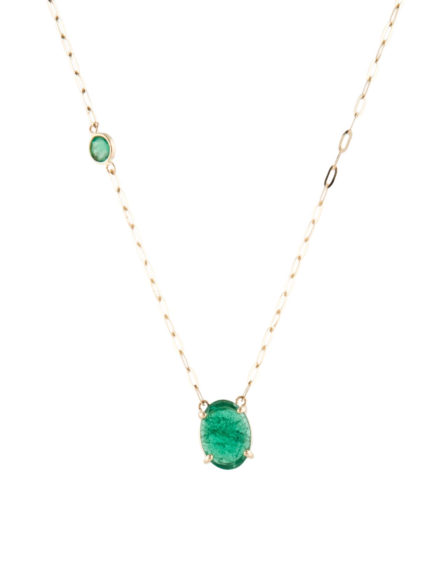 Necklace 14K Emerald Pendant