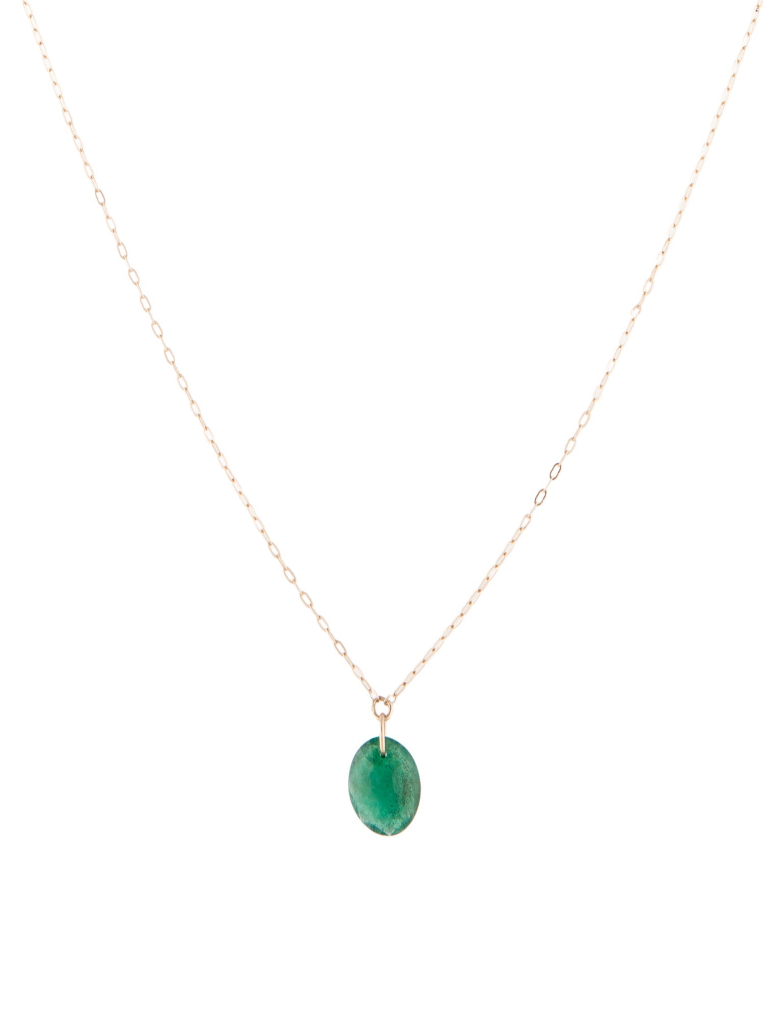 Necklace 14K Emerald Pendant