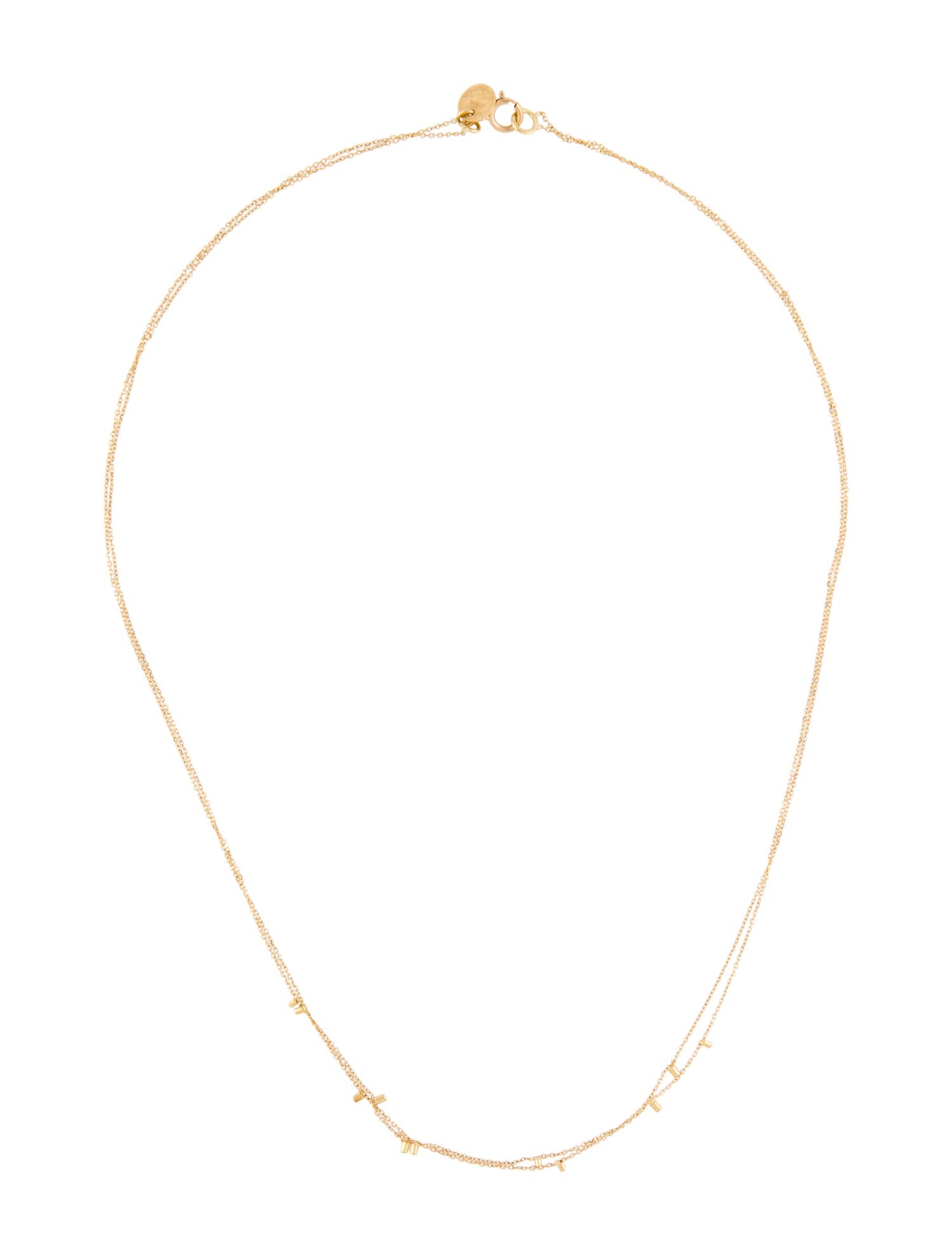 Necklace Sweet Pea 18K Gold Dust Double Strand