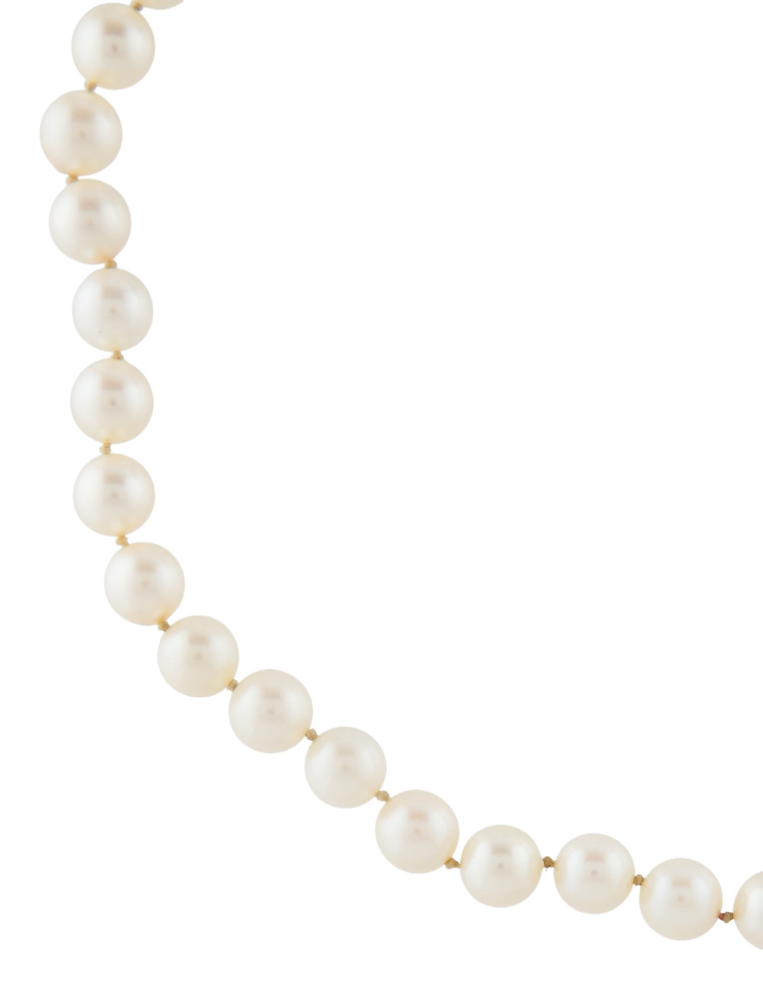 Necklace 14K Pearl & Diamond Bead Strand