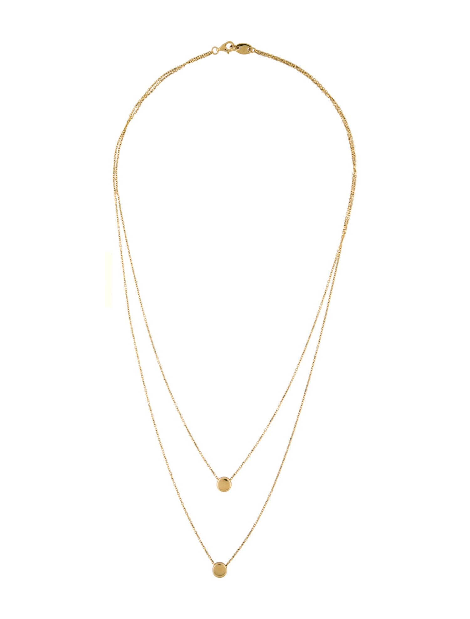 Necklace 14K Double Strand Pendant