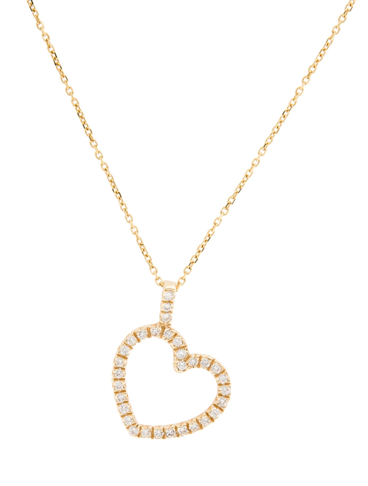 Necklace 14K Diamond Heart Pendant