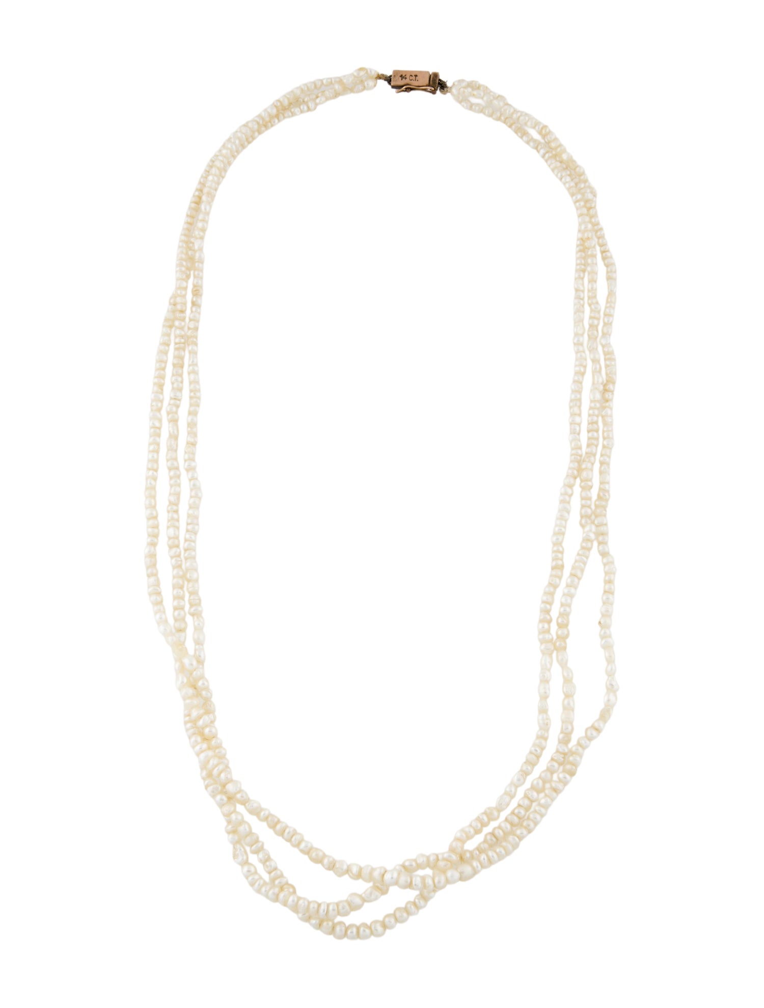 Necklace 14K Pearl Multistrand