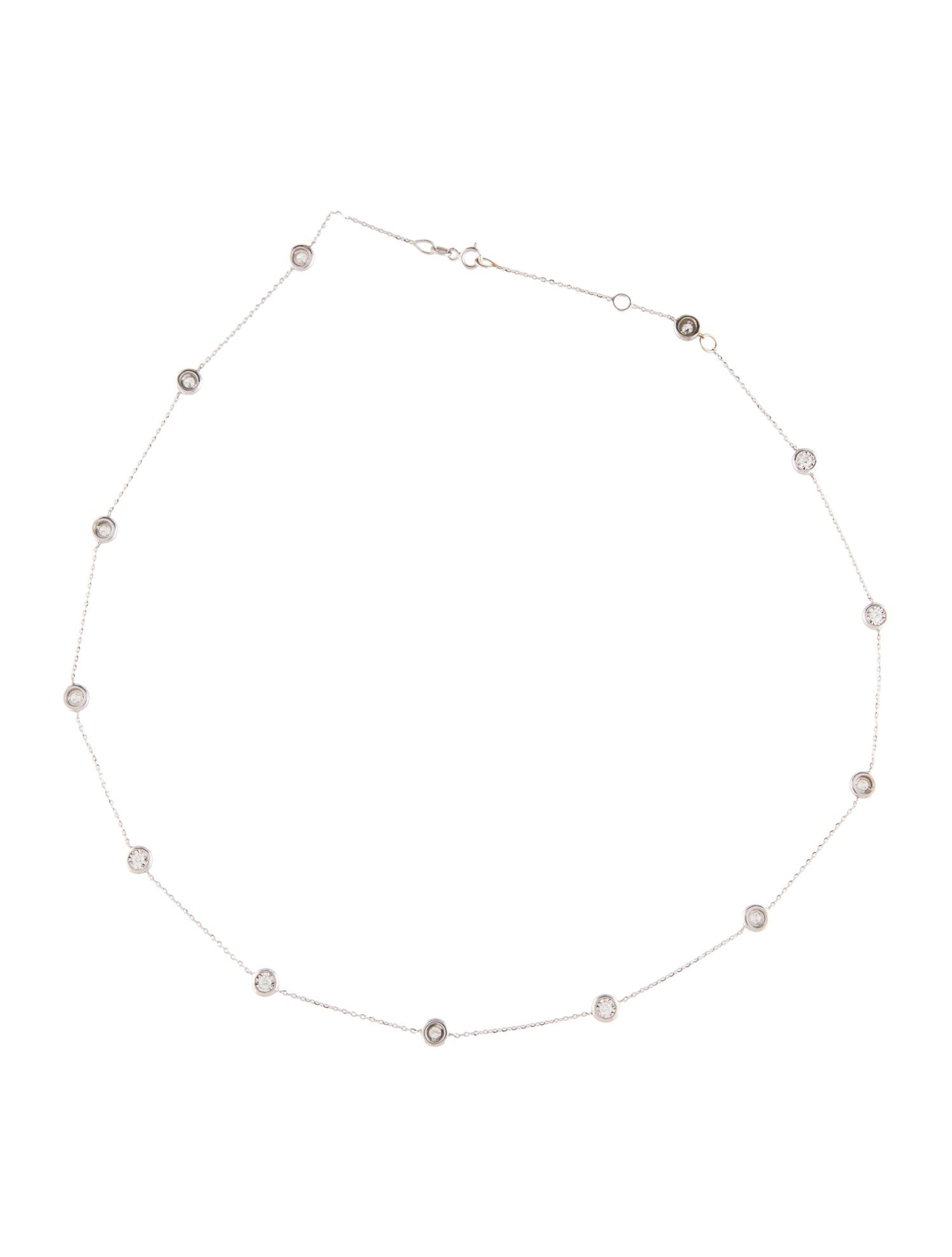 Necklace 14K Diamond Station