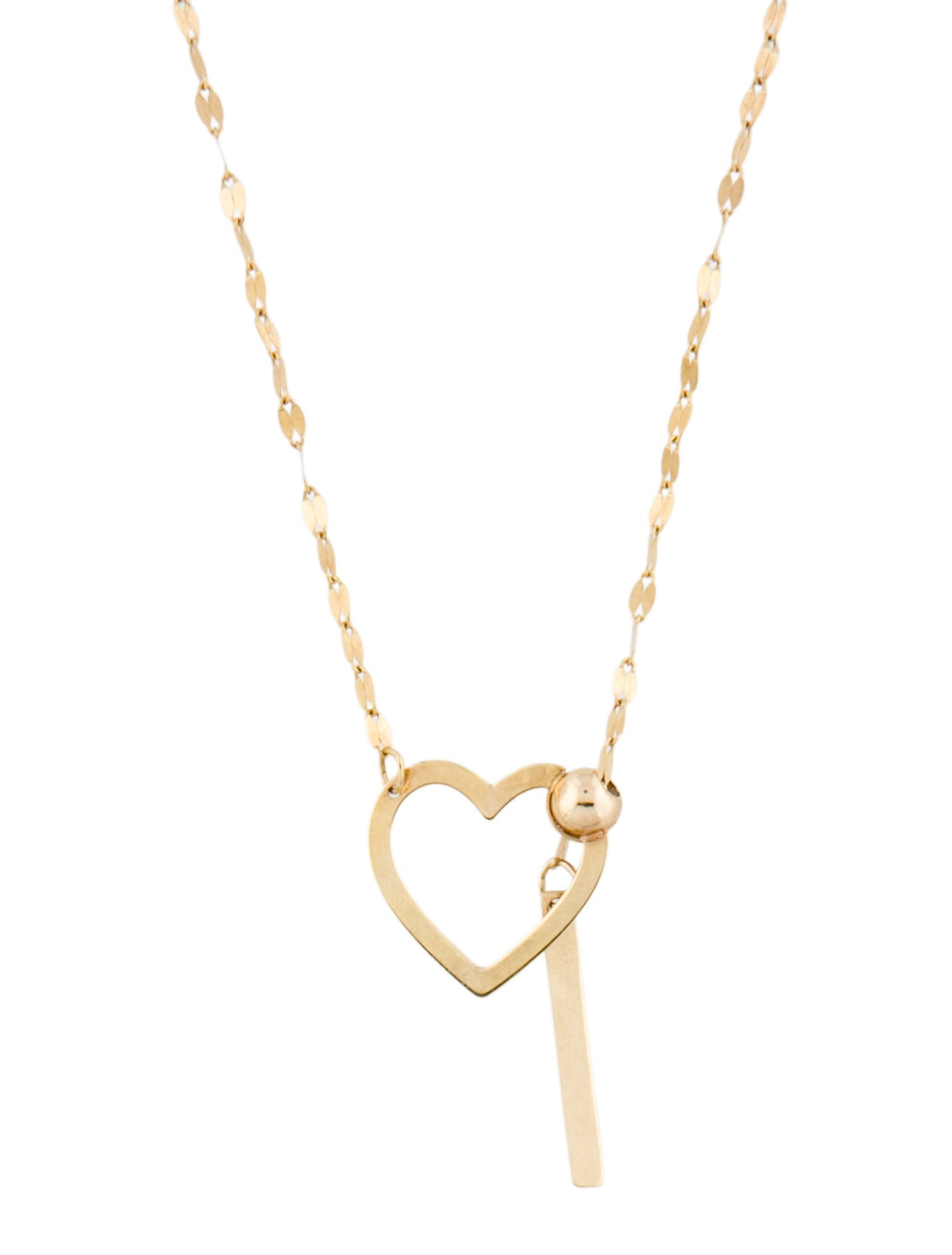 Necklace 14K Heart Bolo