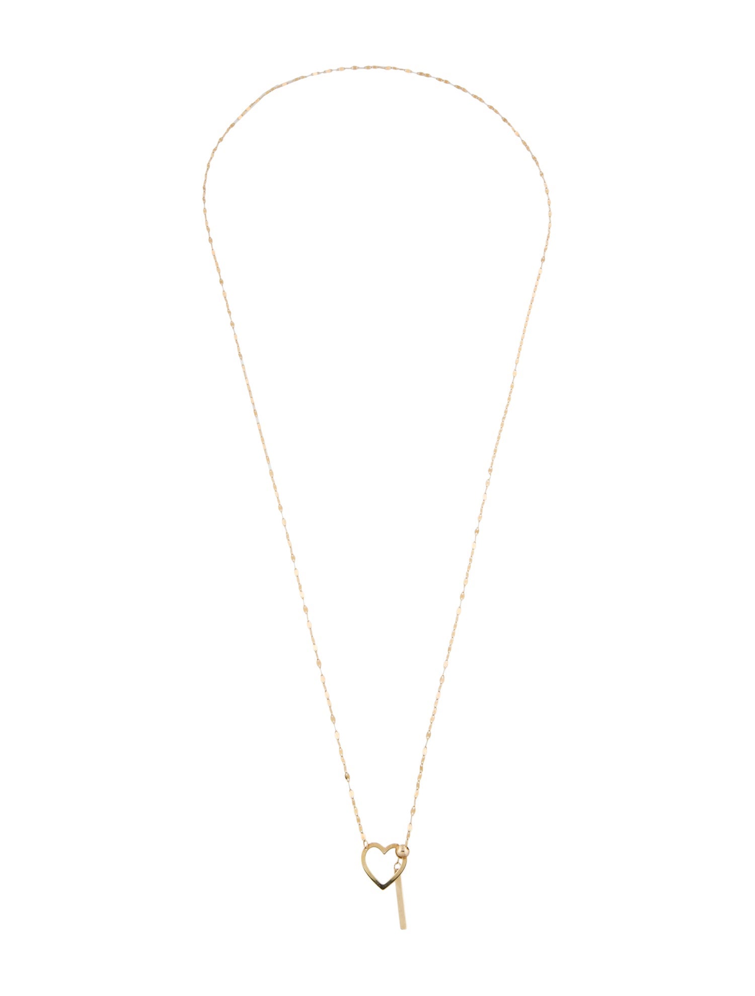 Necklace 14K Heart Bolo