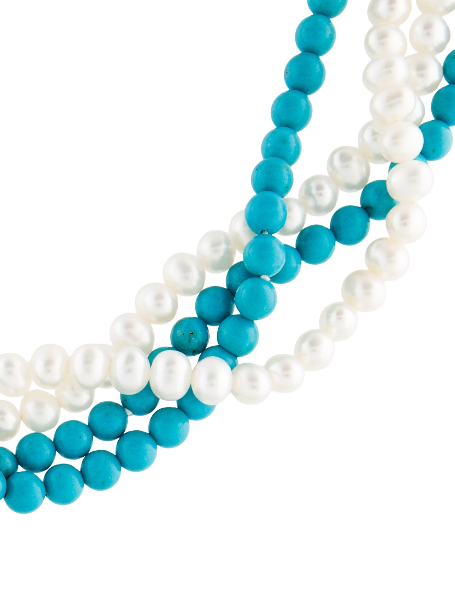 Necklace 14K Pearl & Calcite Multistrand Bead