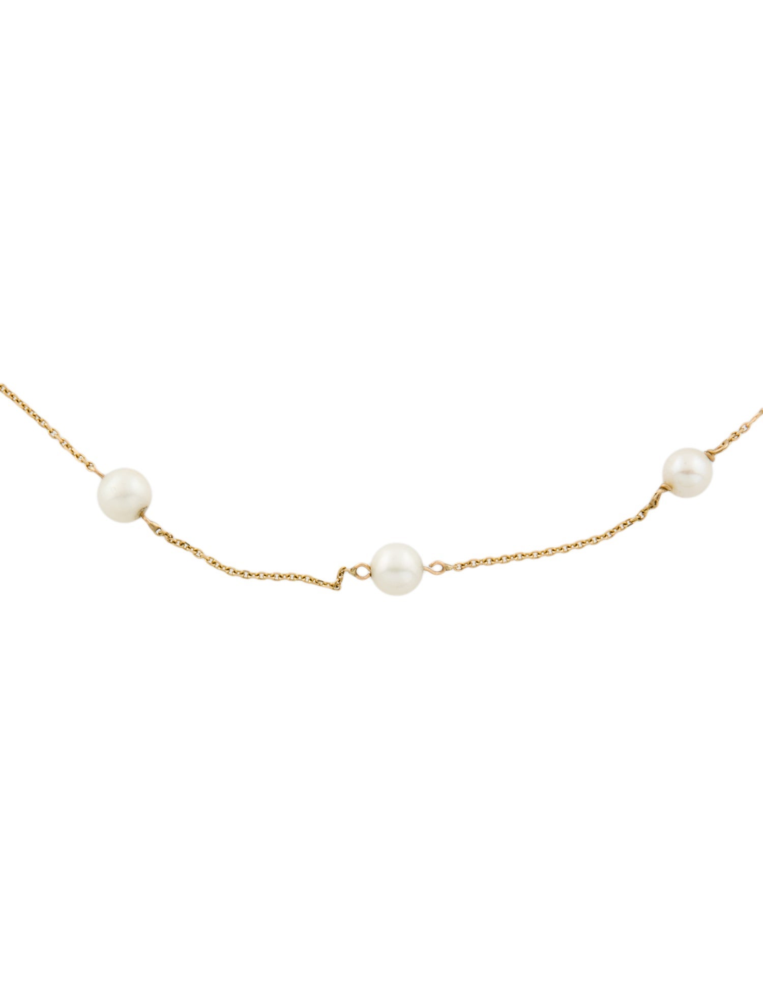 Necklace 14K Pearl Station