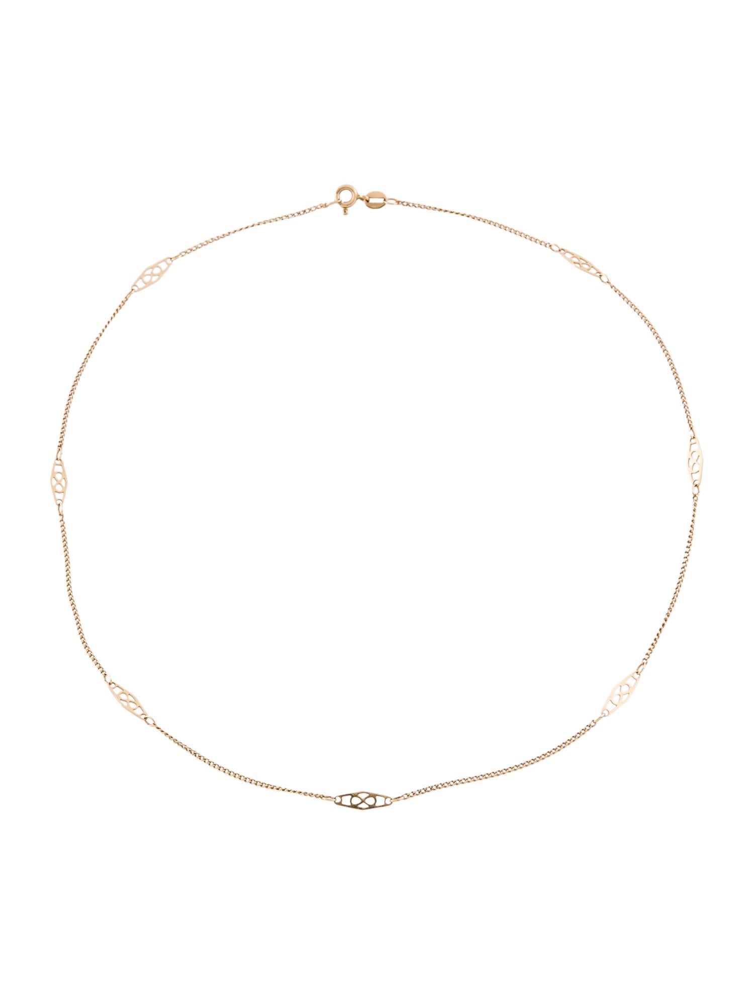 Necklace 14K Infinity Station Choker