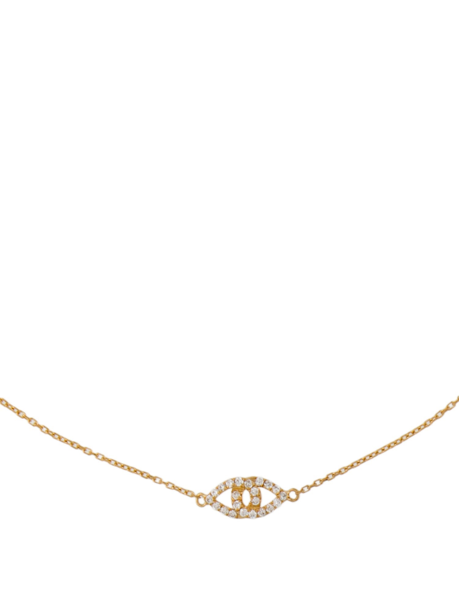 Necklace 14K Diamond Interlocking Links Station