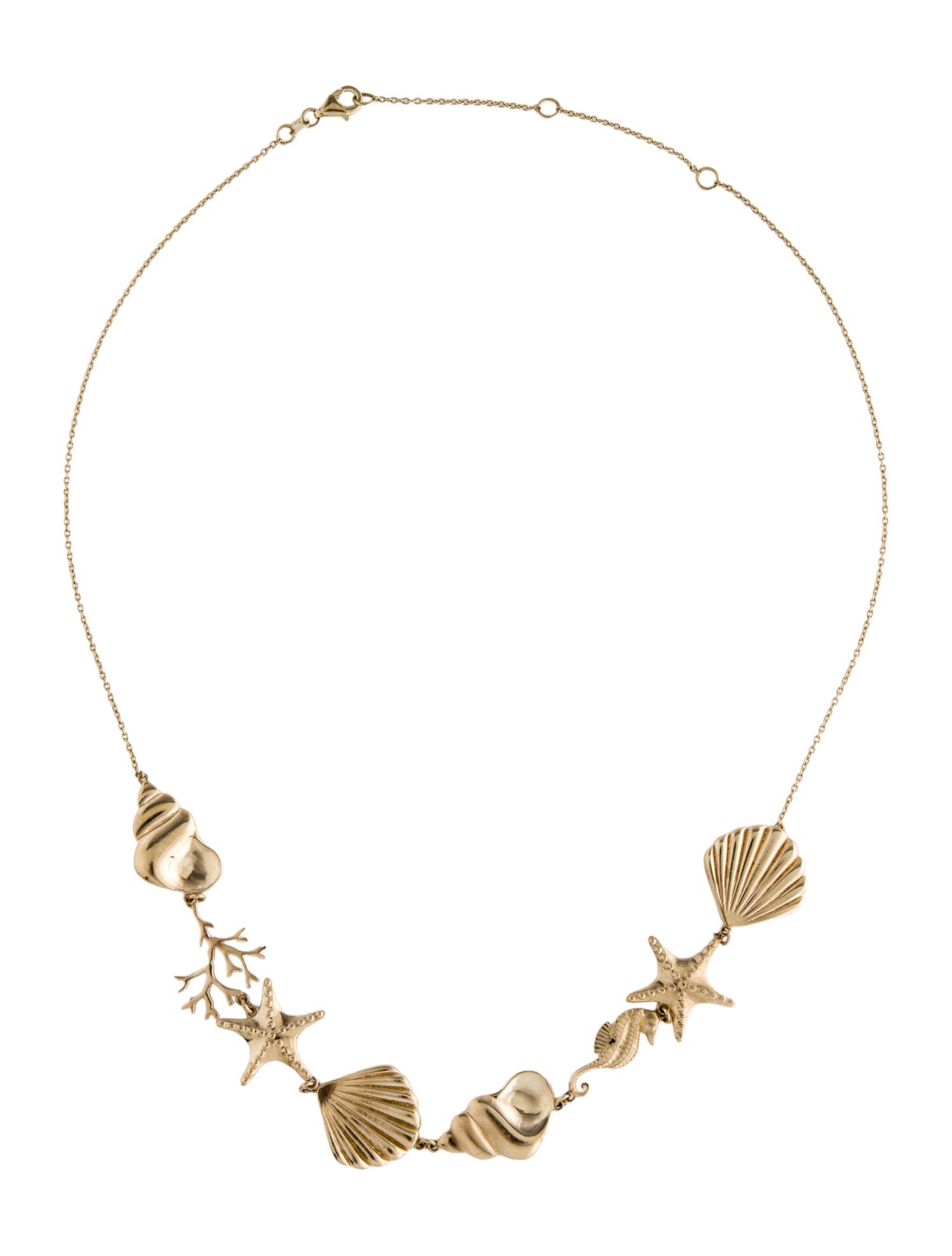 Necklace 14K Ocean Motif