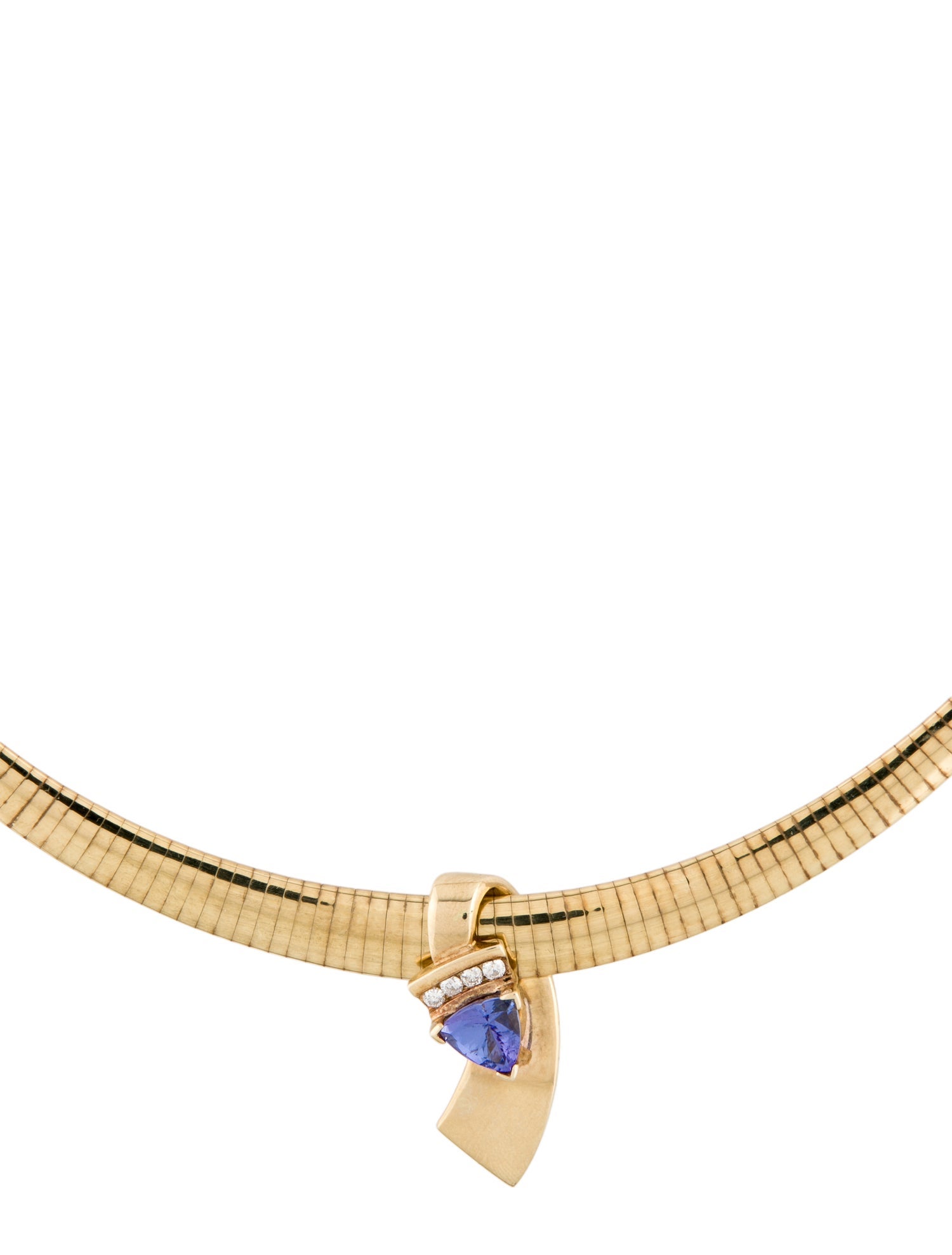 Necklace 14K 2.26ctw Tanzanite & Diamond Pendant