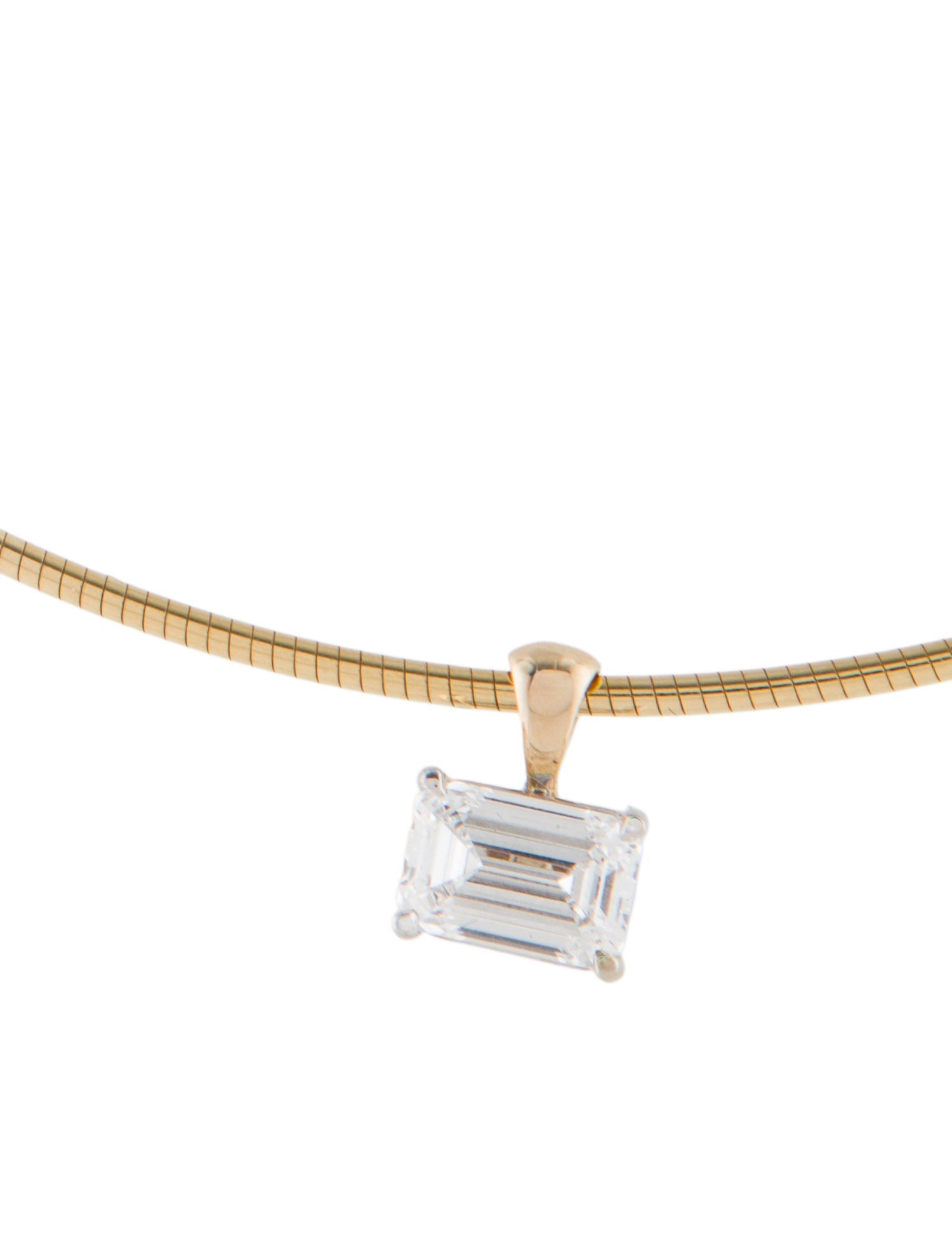Necklace 14K 2.60ct Lab-Grown Diamond Pendant Choker