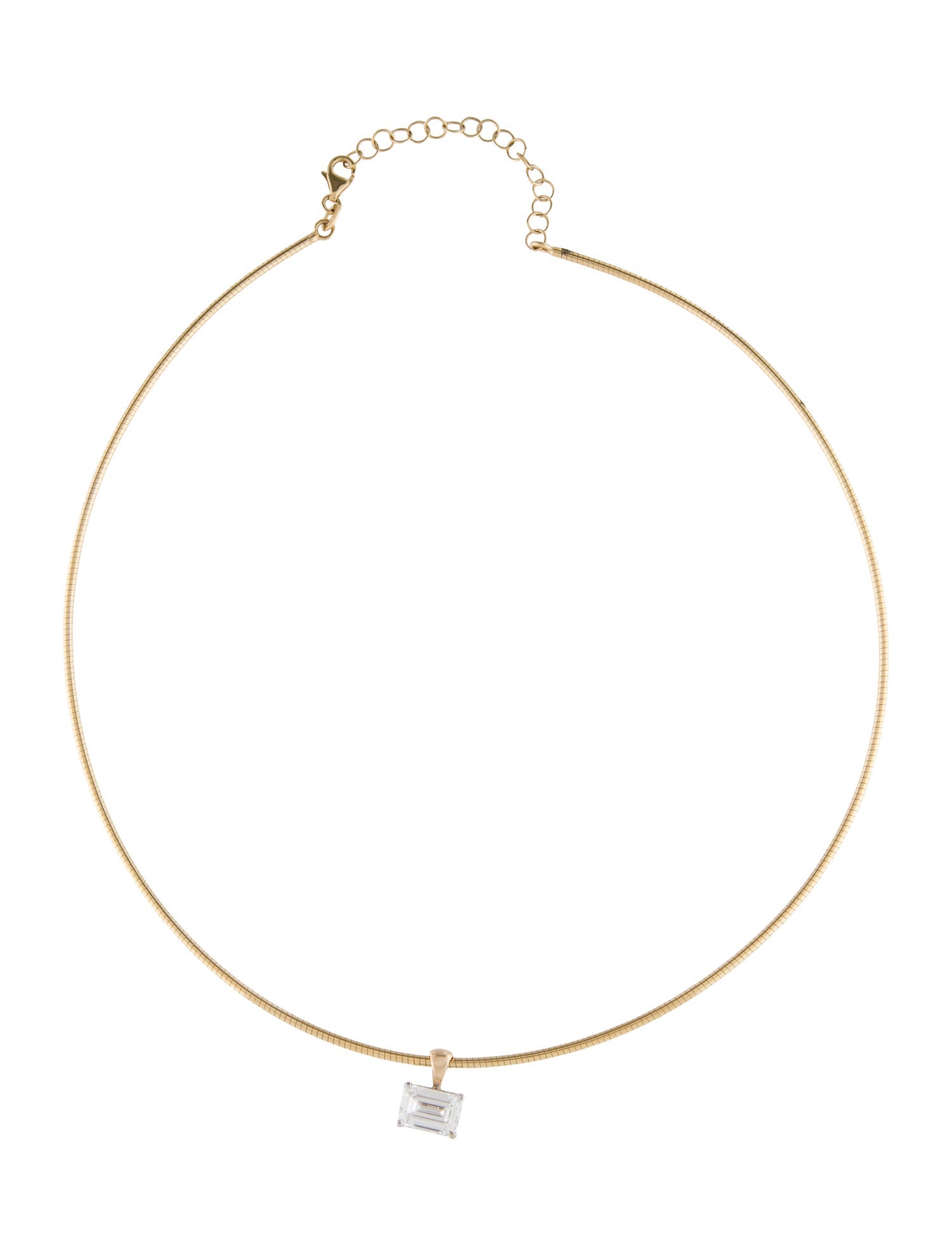 Necklace 14K 2.60ct Lab-Grown Diamond Pendant Choker