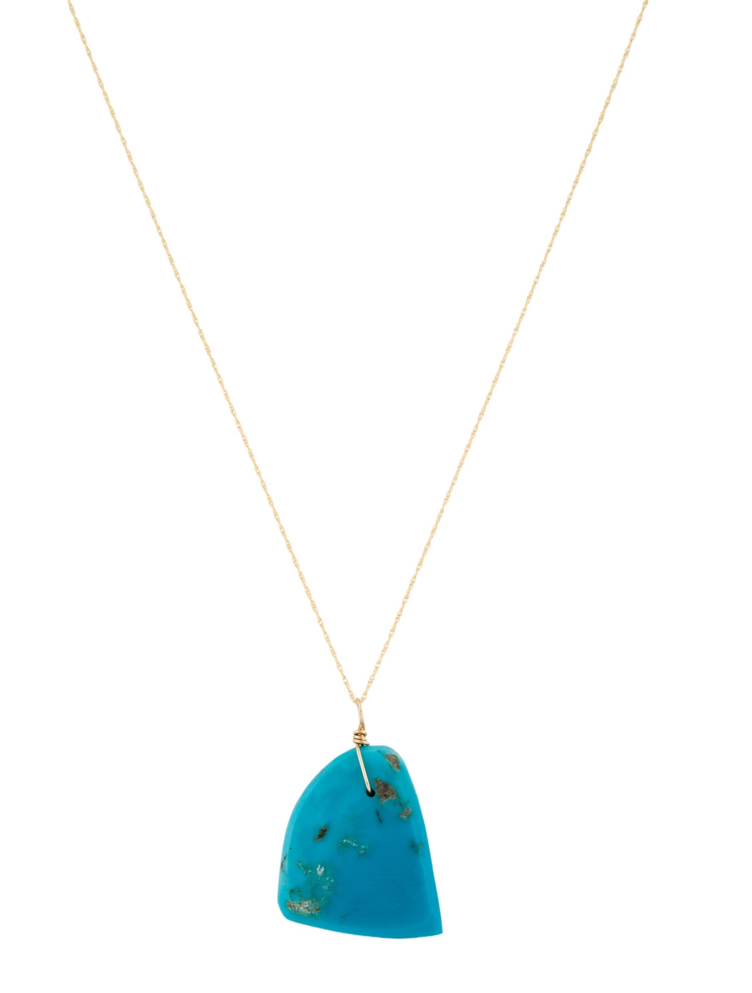 Necklace 14K Turquoise Pendant