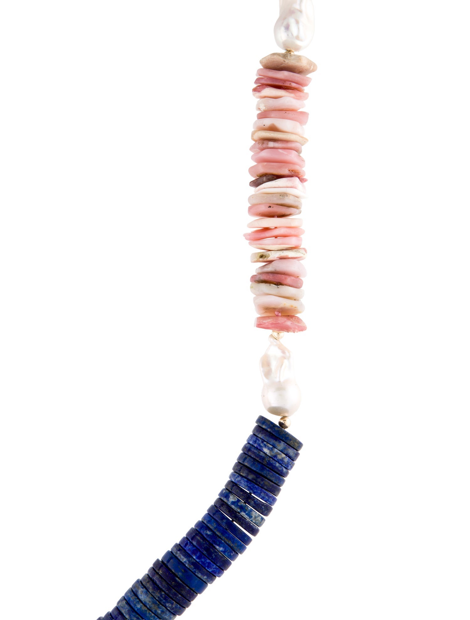 Necklace 14K Pearl, Lapis Lazuli, Opal Bead