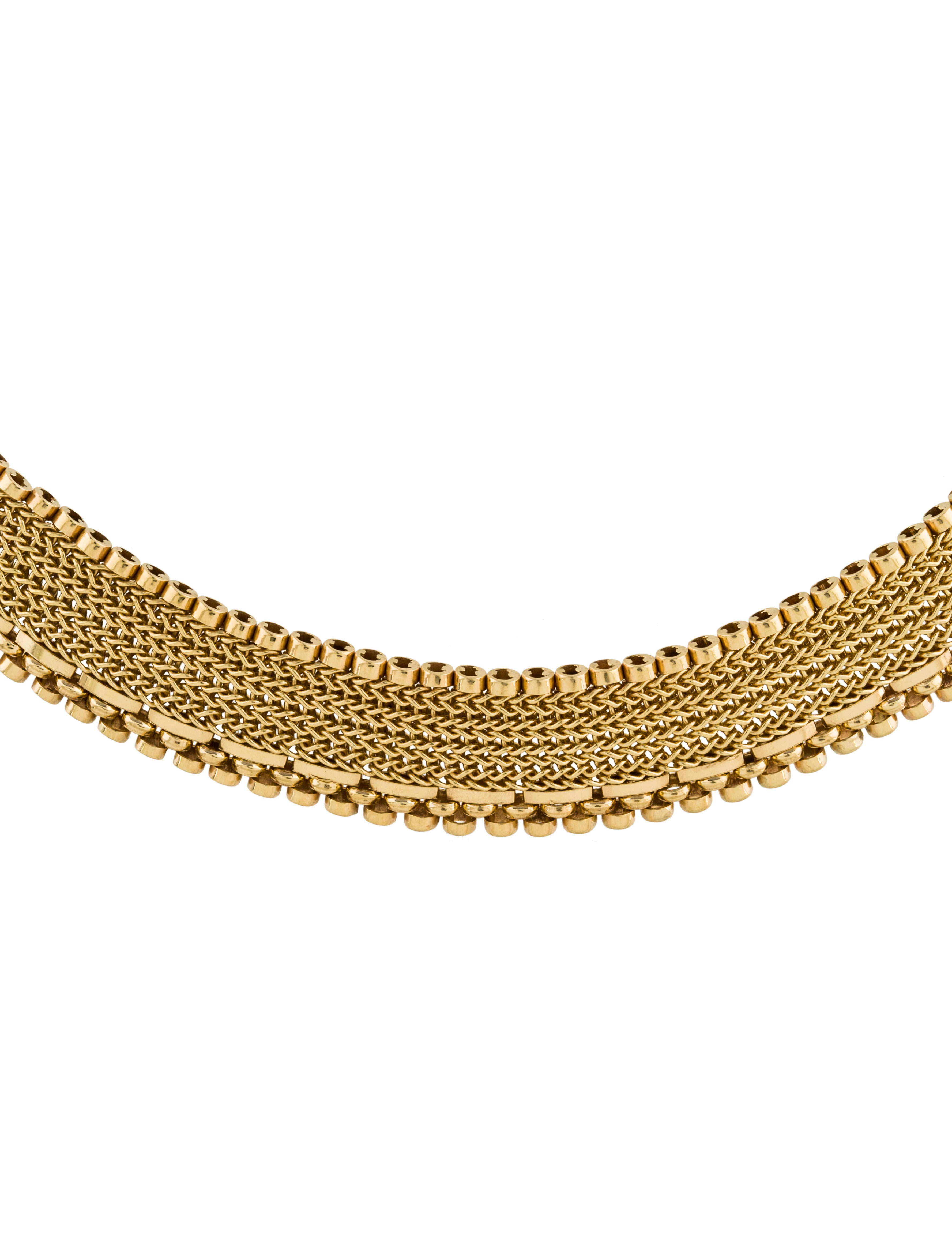 14K Chain Mesh Choker Necklace Necklaces NECKL32265 The RealReal