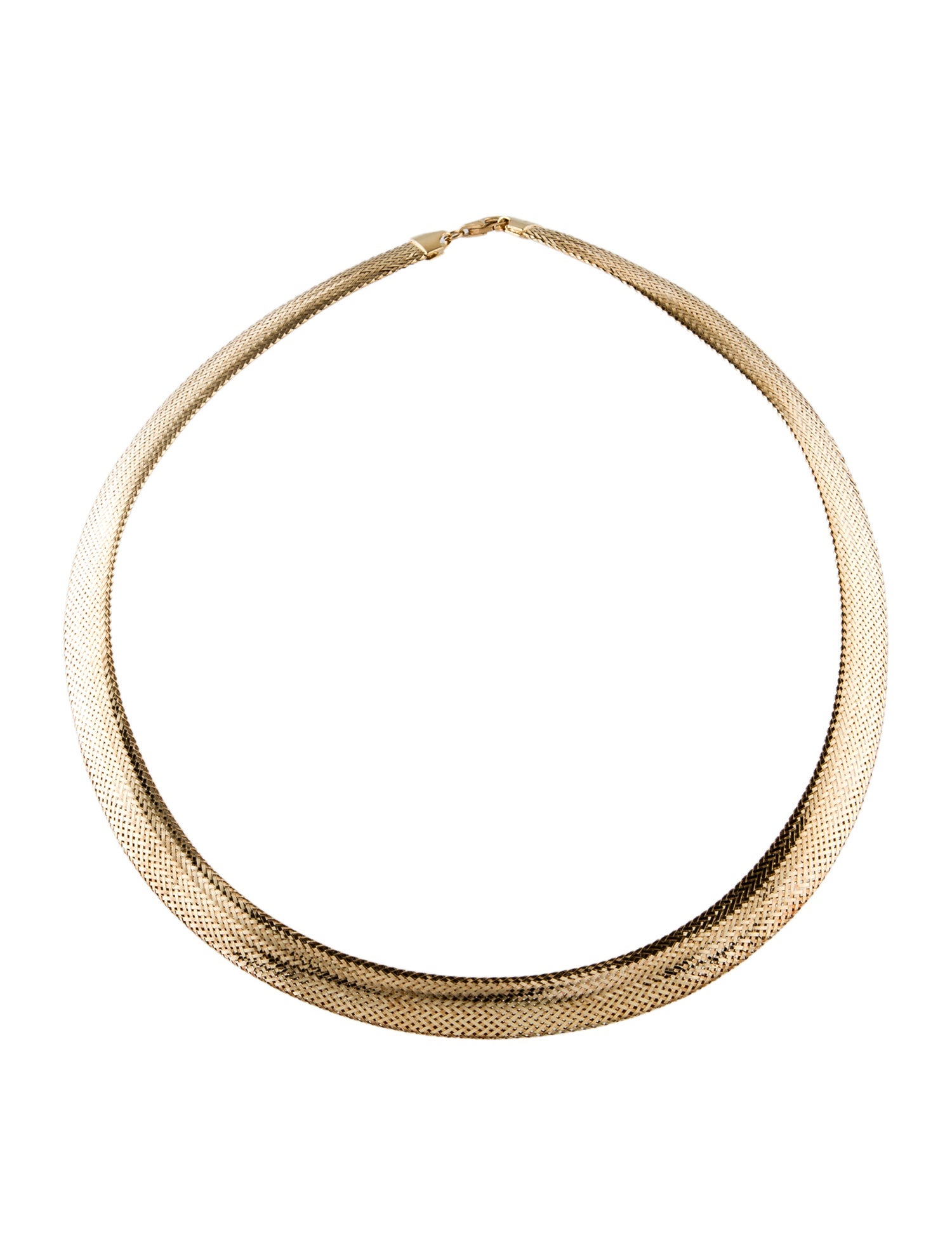 Necklace 14K Mesh Woven Collar