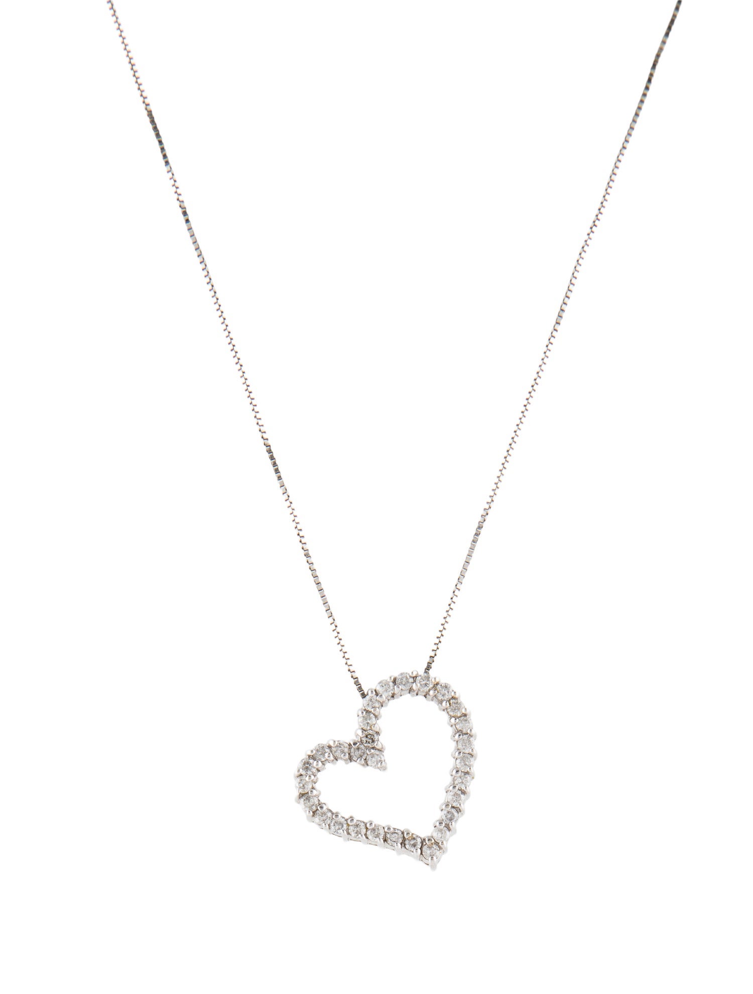 Necklace 14K Diamond Heart Pendant