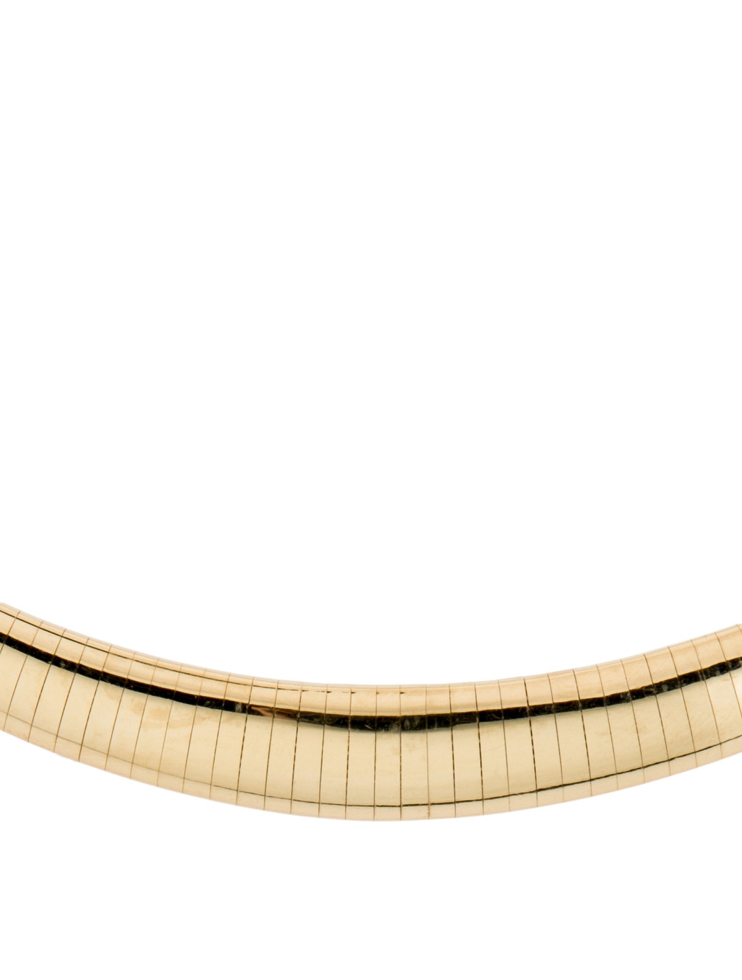 Necklace 14K Graduated Omega Chain
