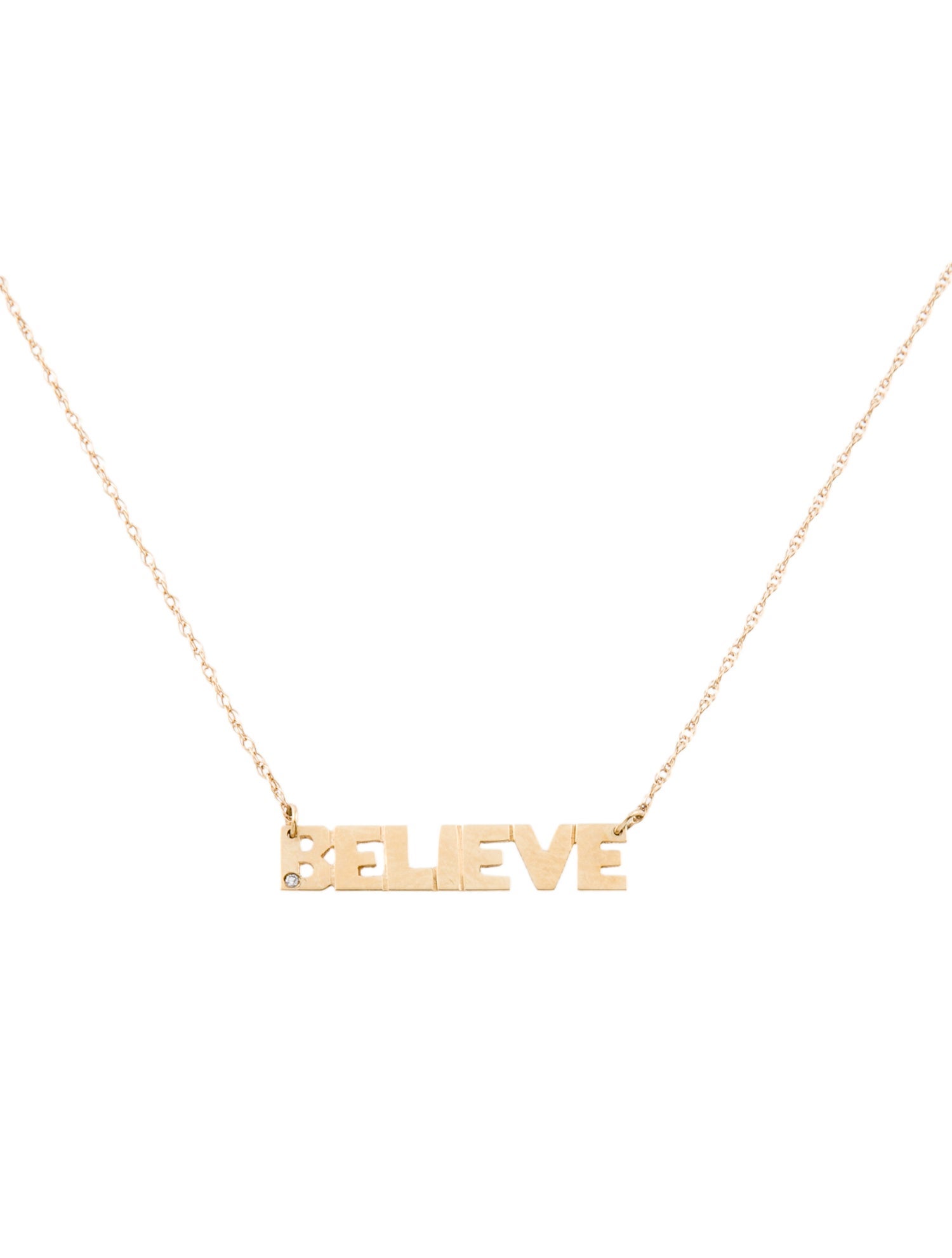 Necklace Jane Basch 14K Diamond 'Believe' Pendant