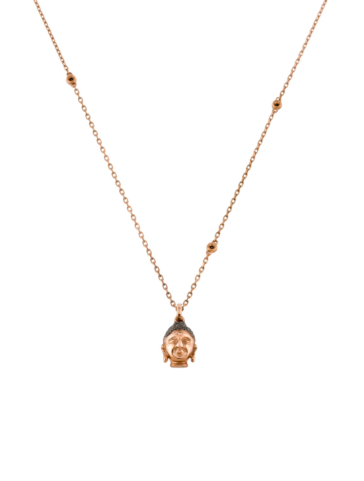 Necklace 14K Diamond Buddha Pendant