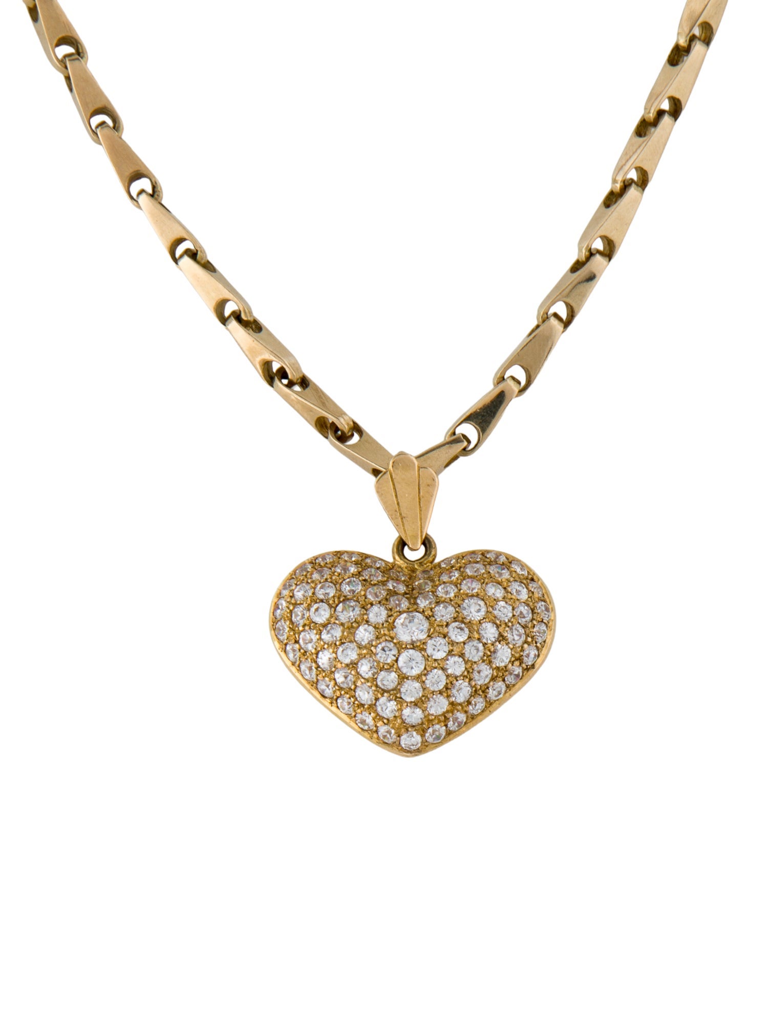 Necklace 14K Cubic Zirconia Heart Pendant