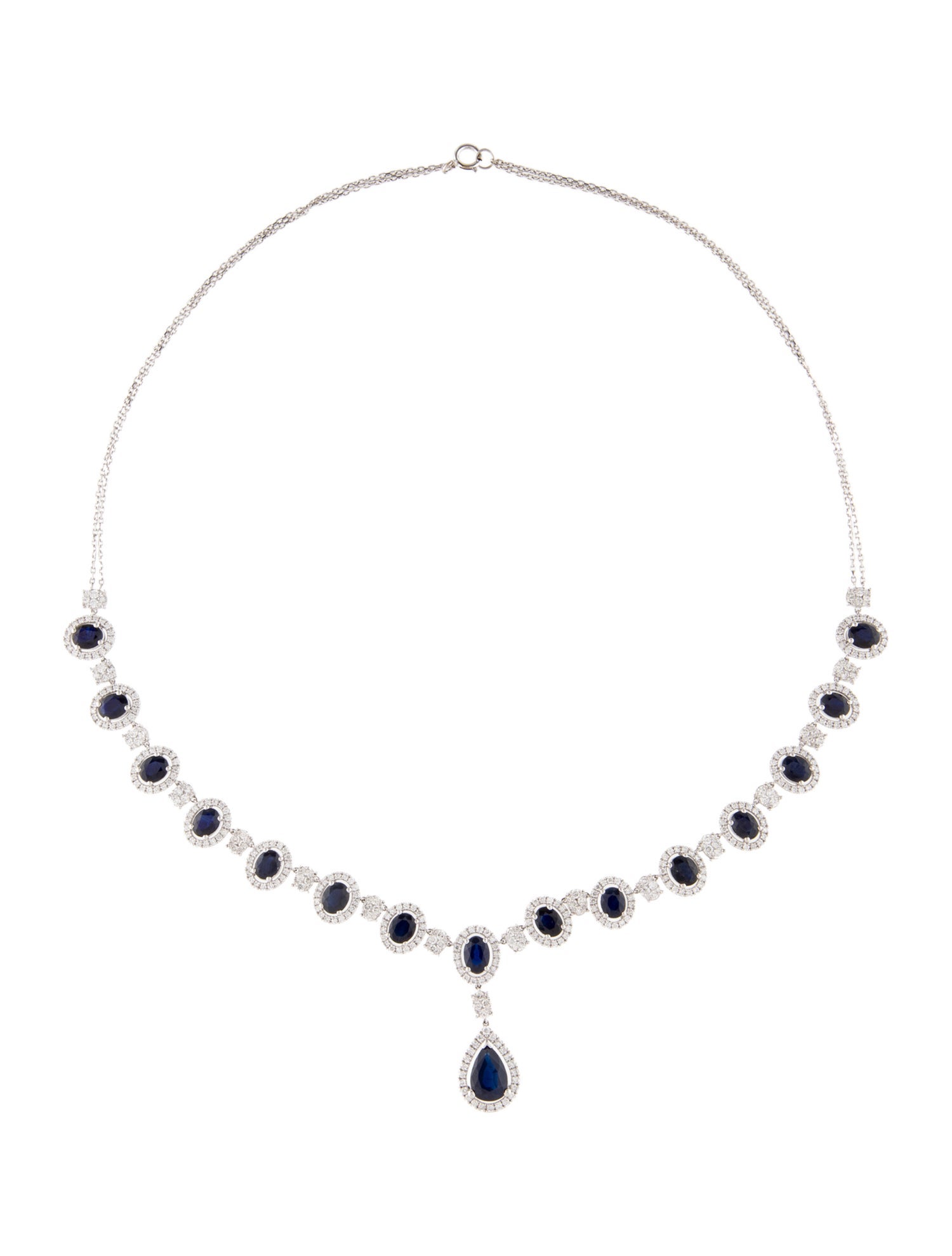 Necklace 14K 5.60ctw Sapphire & Diamond Collar