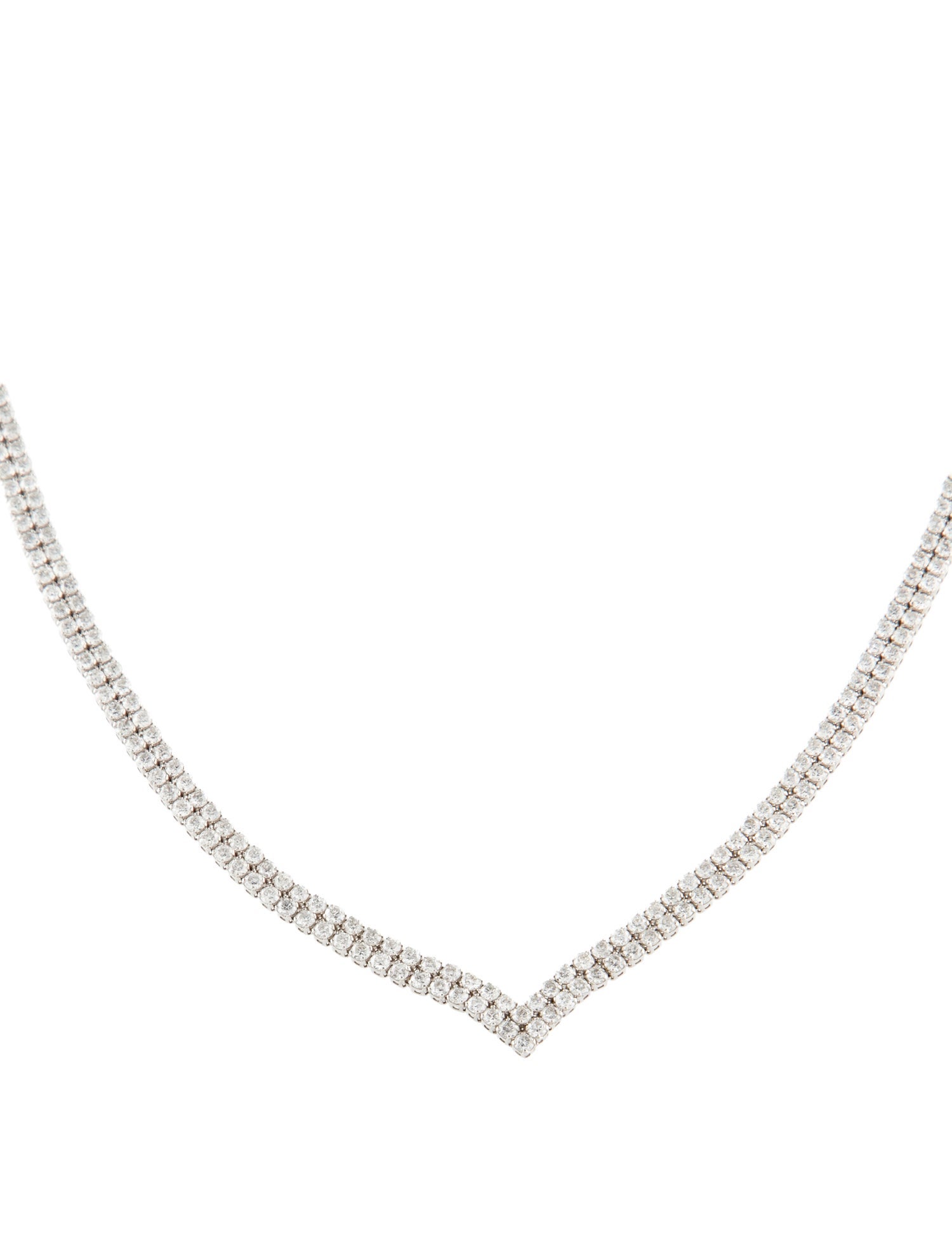 Necklace 14K 7.00ctw Diamond V Collar