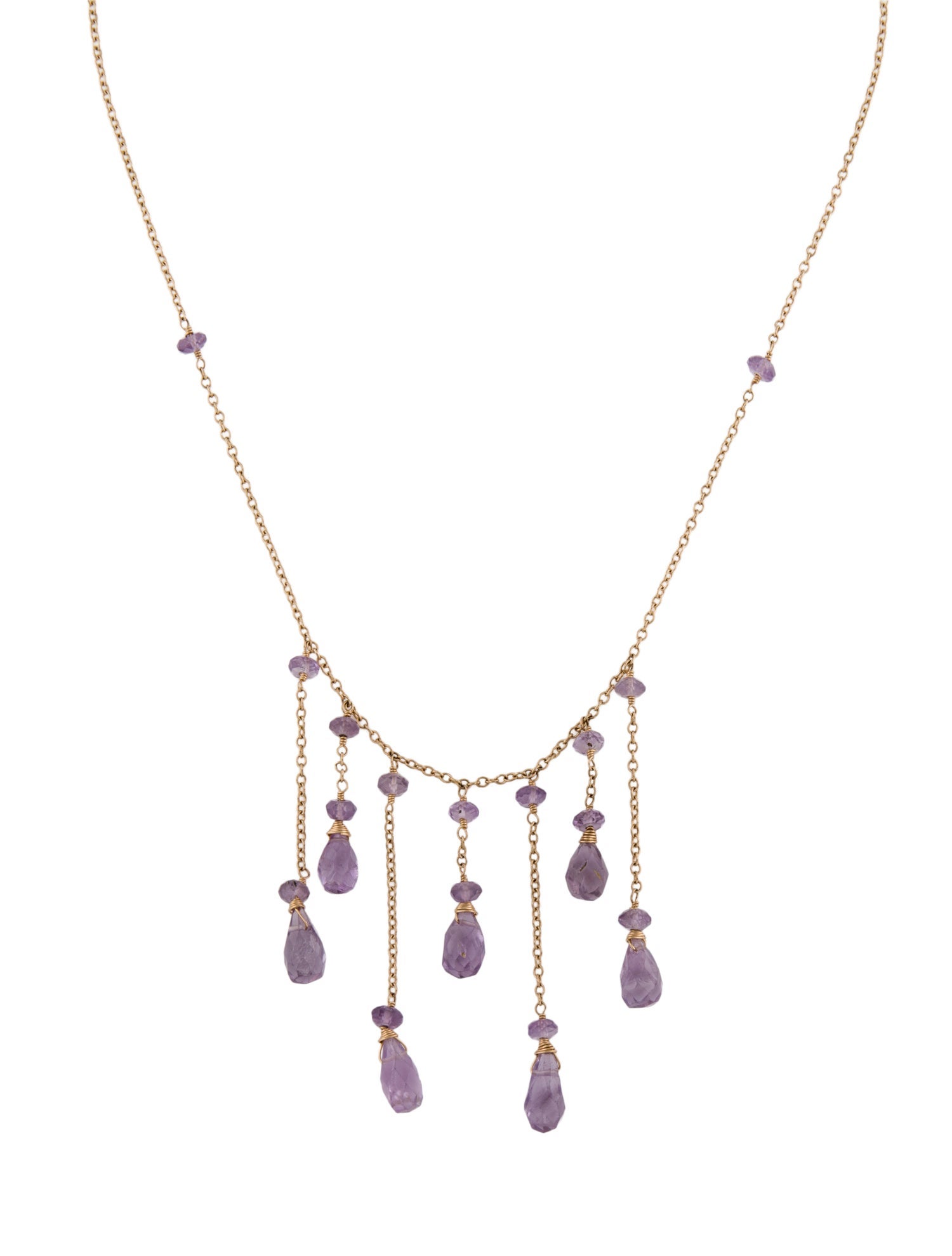 Necklace 14K Amethyst Collar