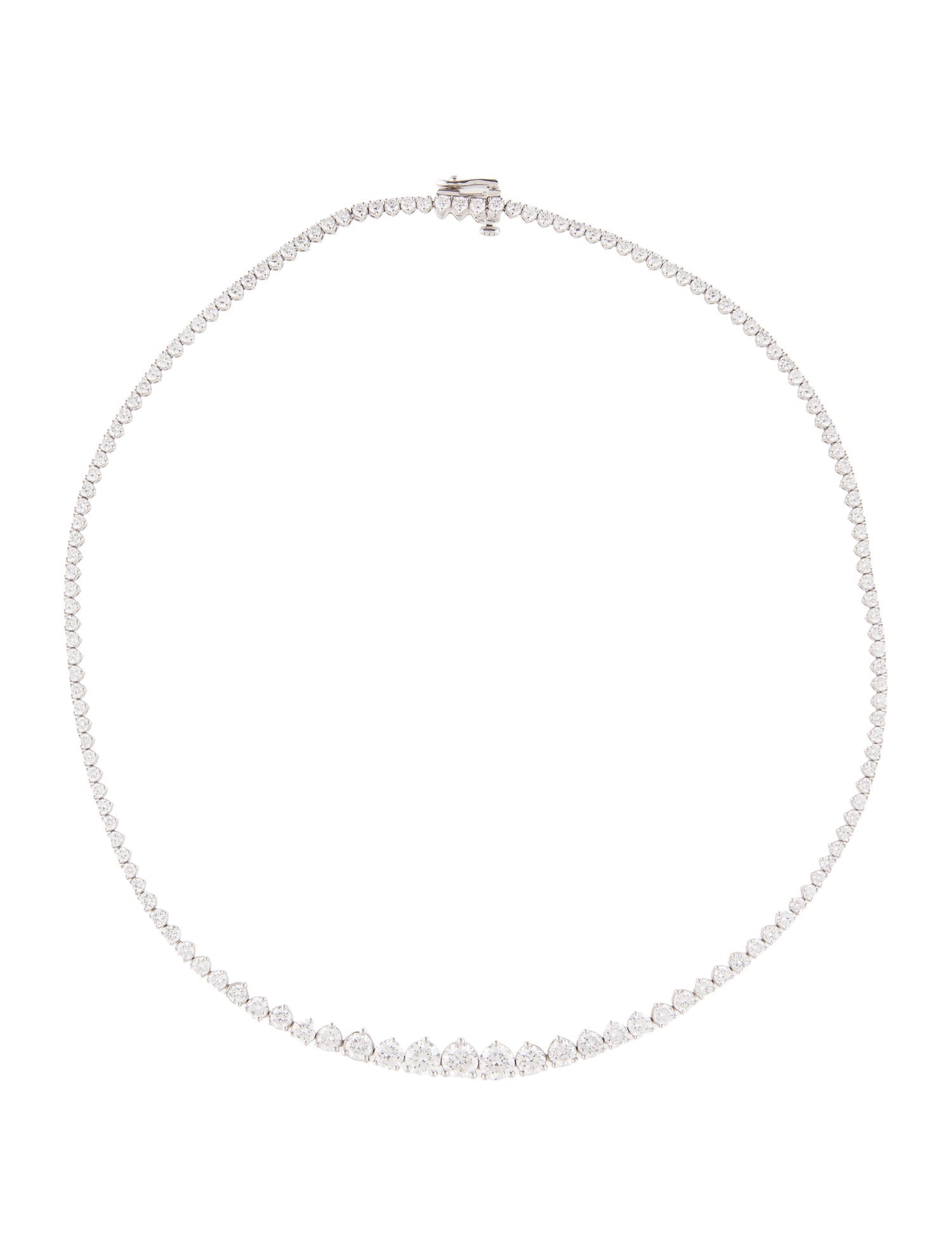 Necklace 14K 10.00ctw Lab-Grown Diamond Graduated Tennis