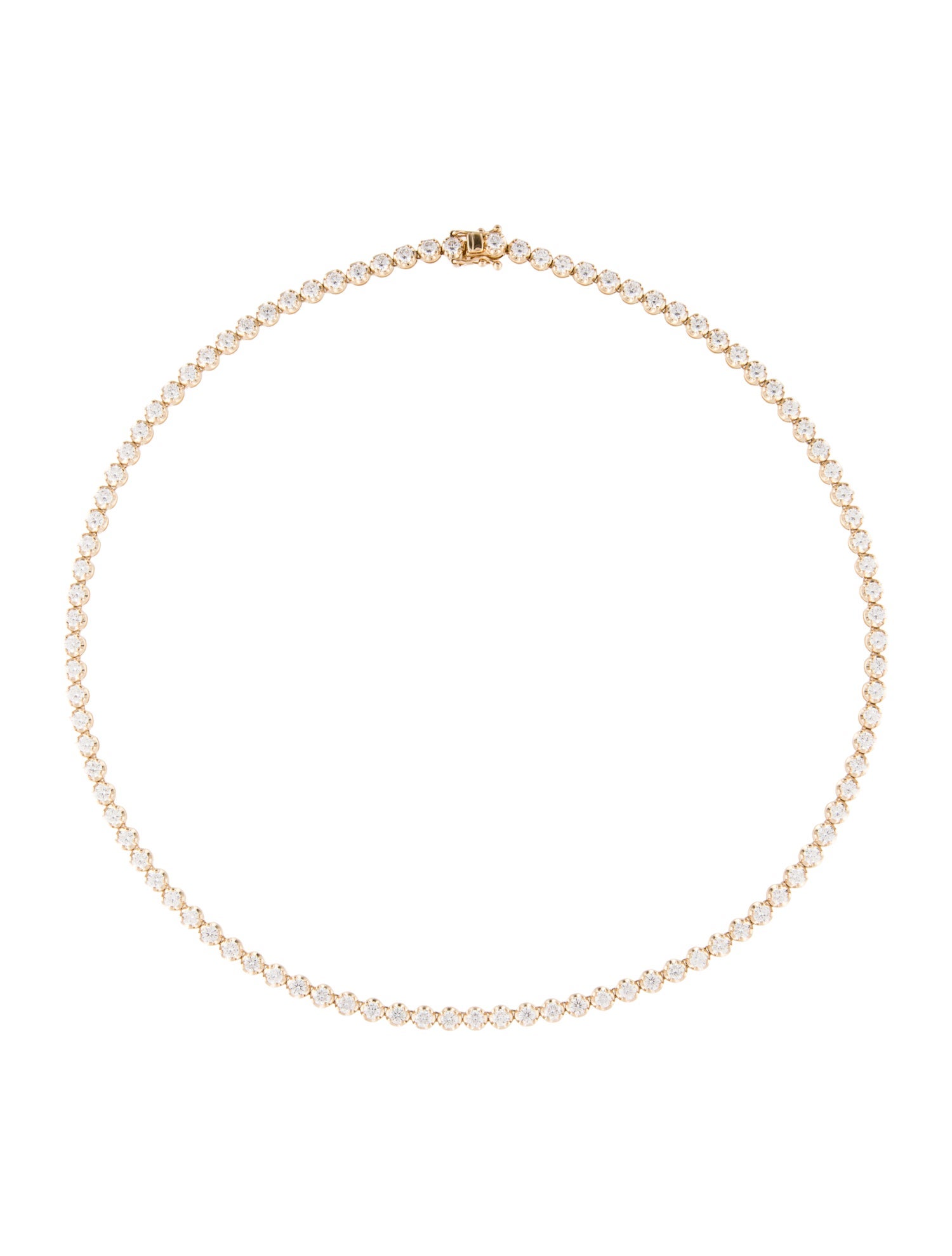 Necklace 14K 9.75 ctw Lab-Grown Diamond Tennis