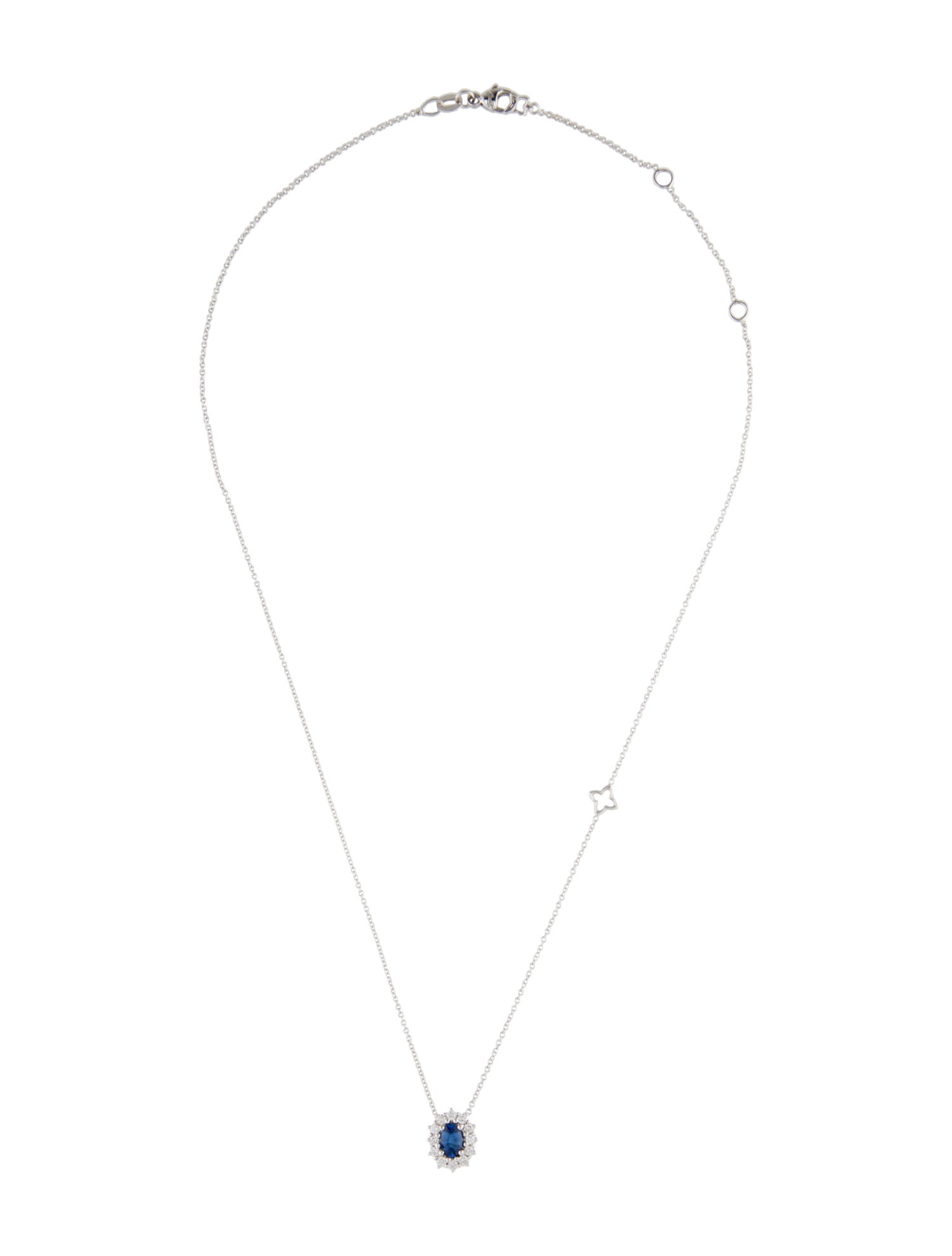 Necklace Recarlo 18K Sapphire & Diamond Pendant