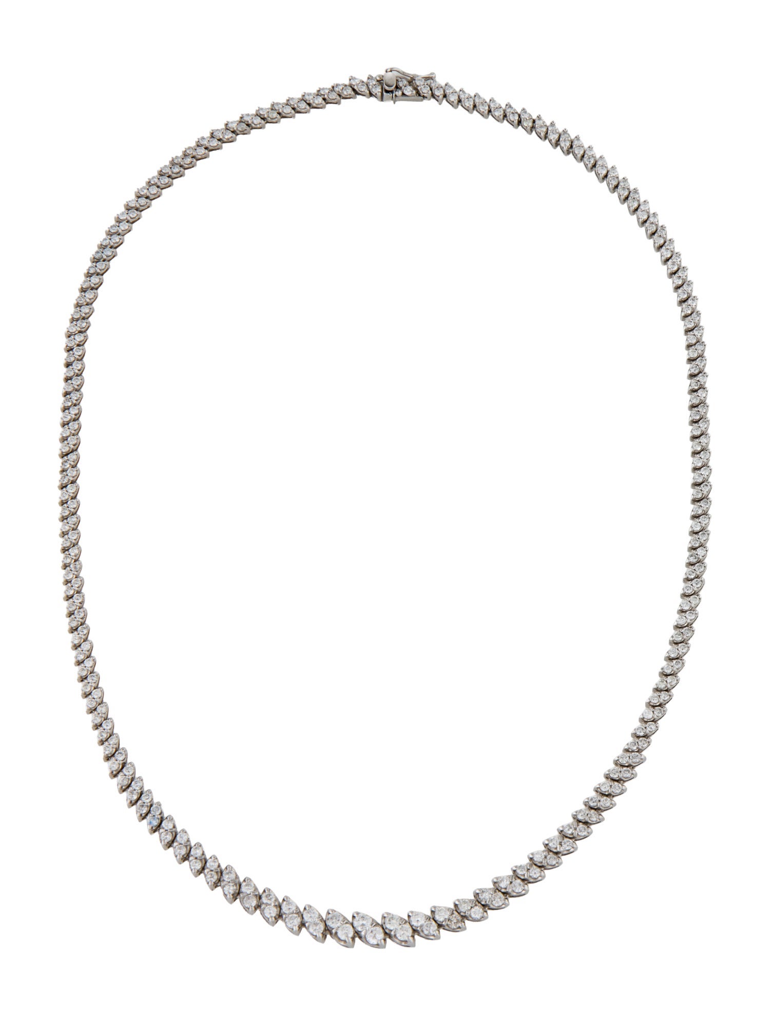 Necklace Platinum 5.18ctw Diamond Tennis Chain