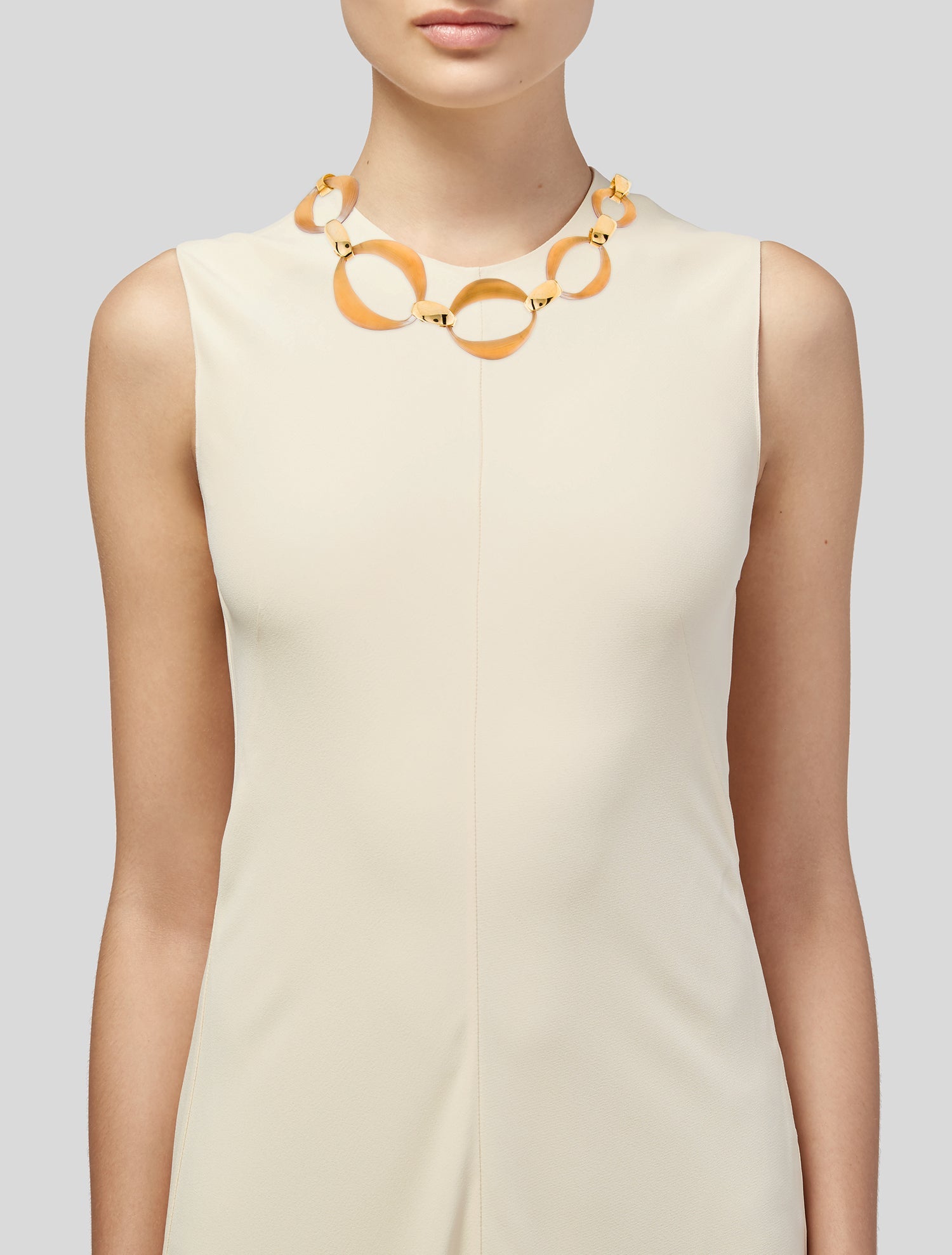 Alexis Bittar Lucite Oval Link Chain Necklace