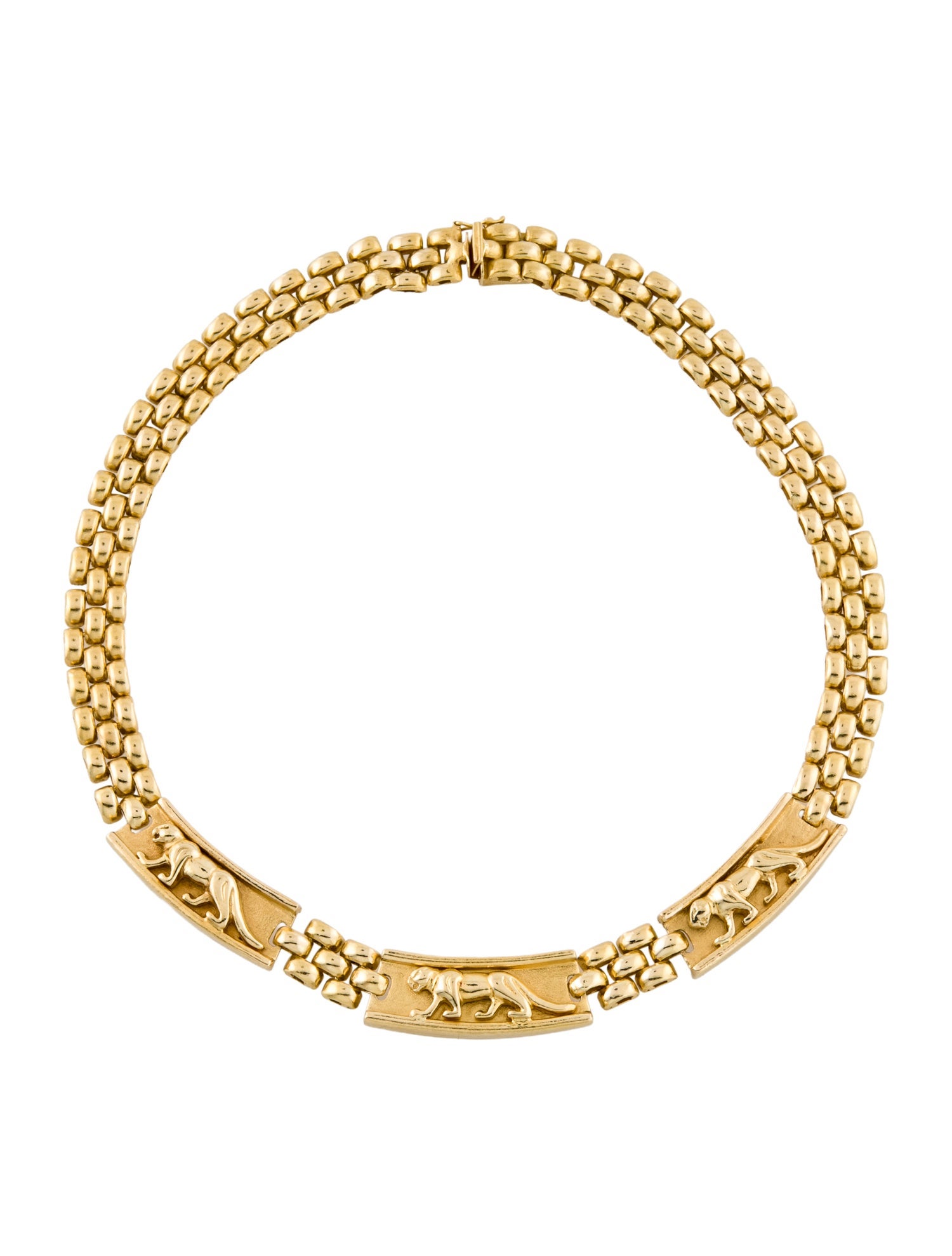 Necklace 18K Panther Station Collar