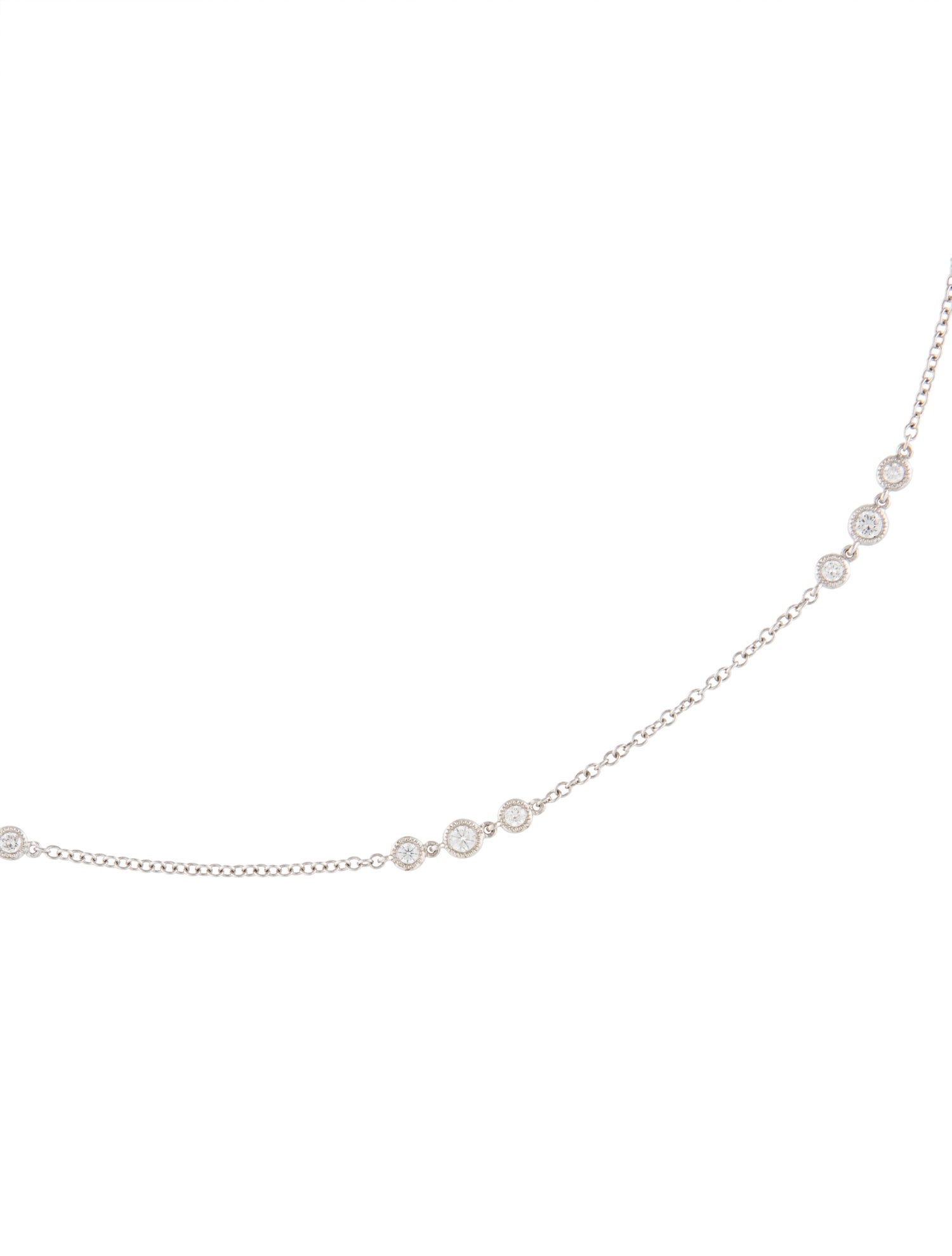 Necklace 18K 1.20ctw Diamond Station