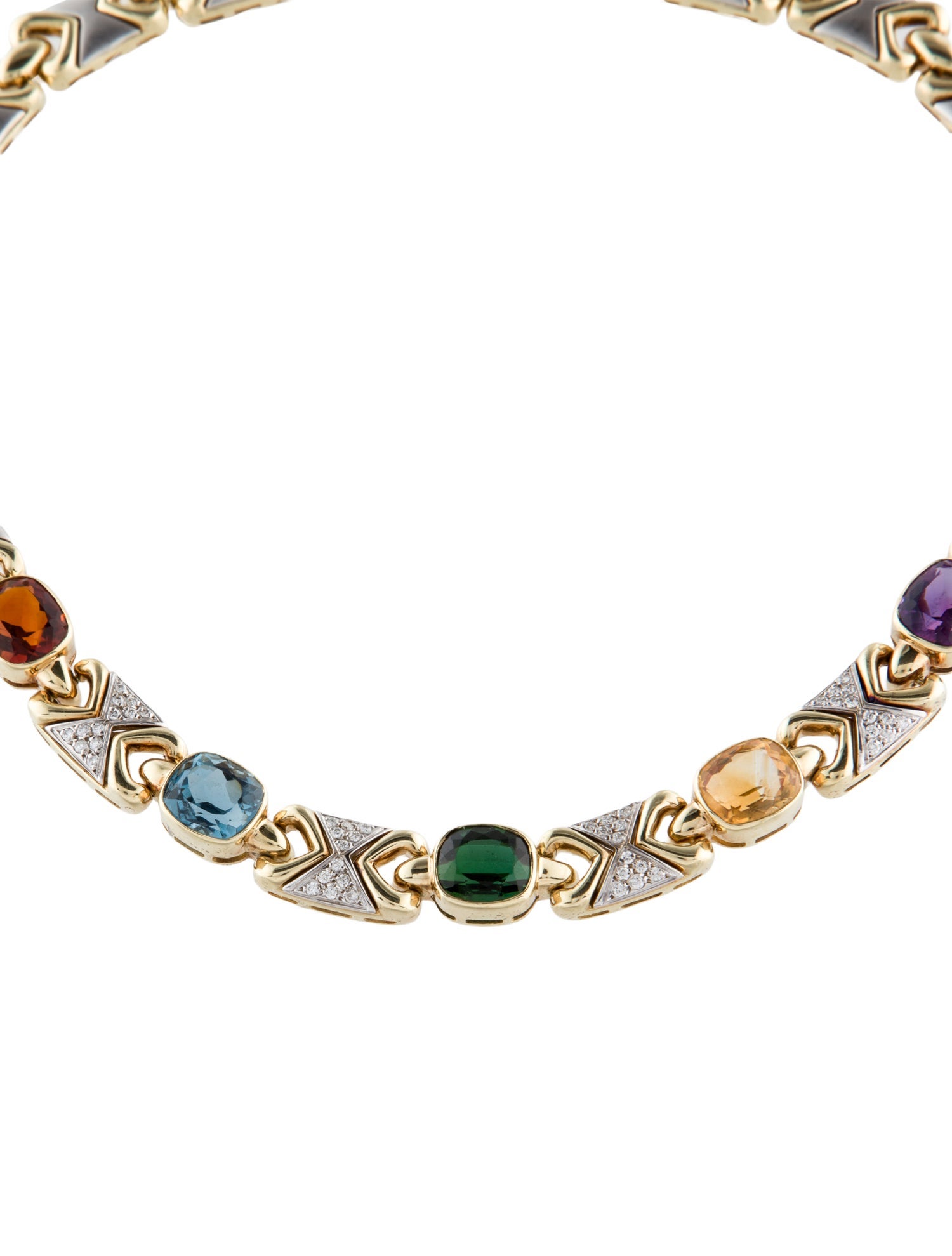 Necklace Diamond & Multistone Station