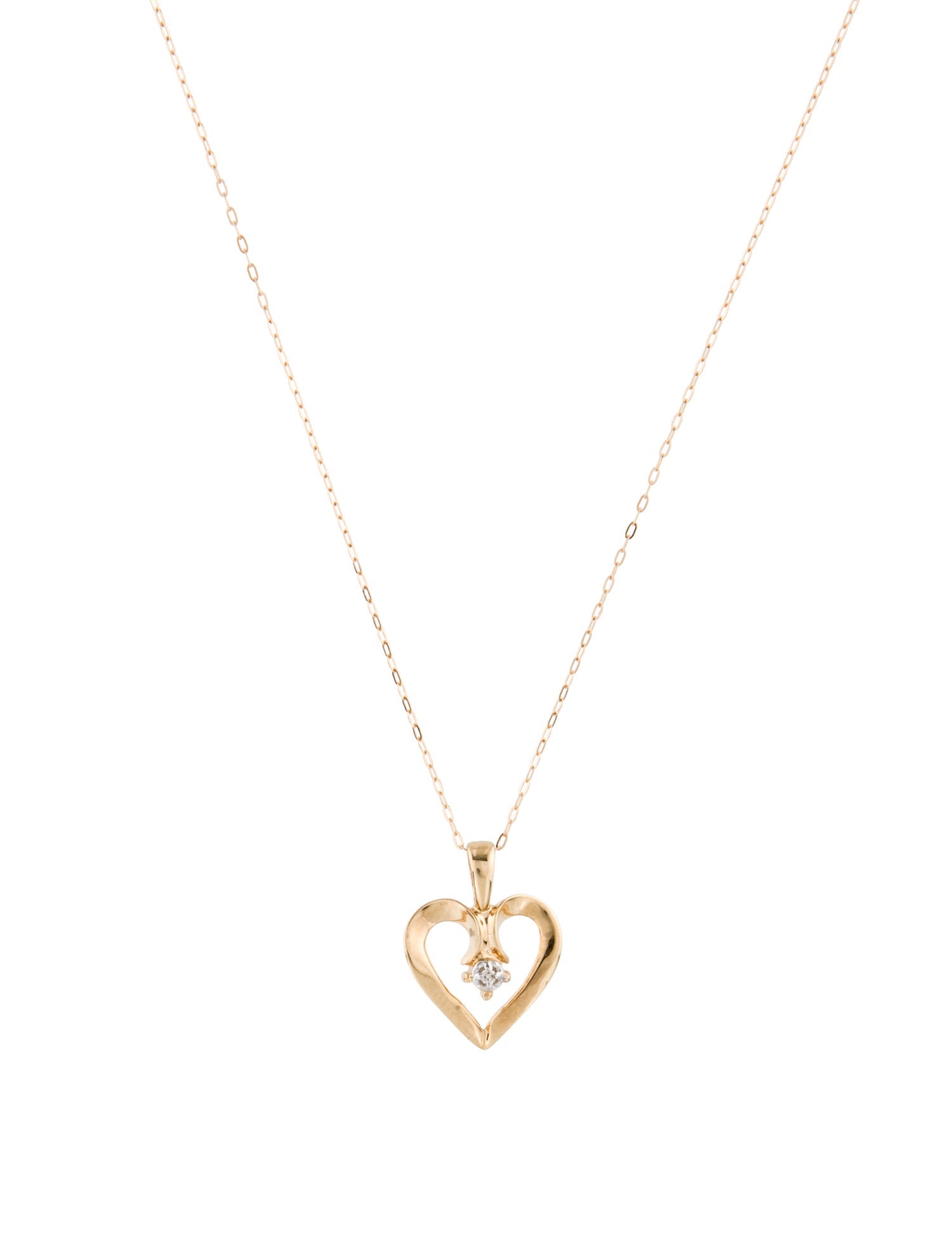 Necklace 10K Diamond Heart Pendant