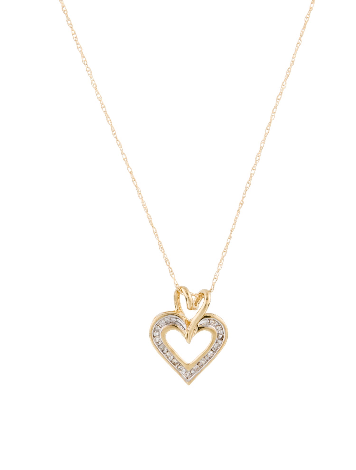 Necklace 10K Diamond Heart Pendant