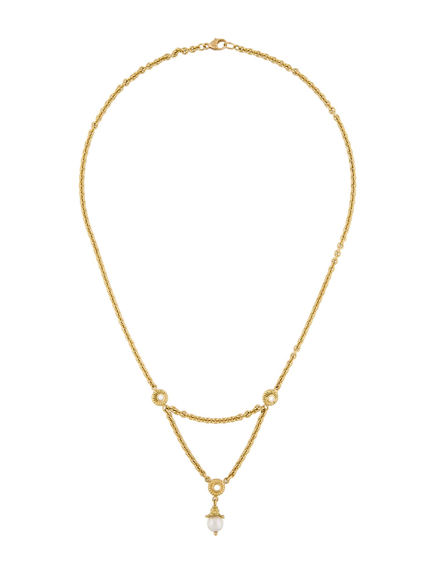 Necklace 18K Pearl & Diamond